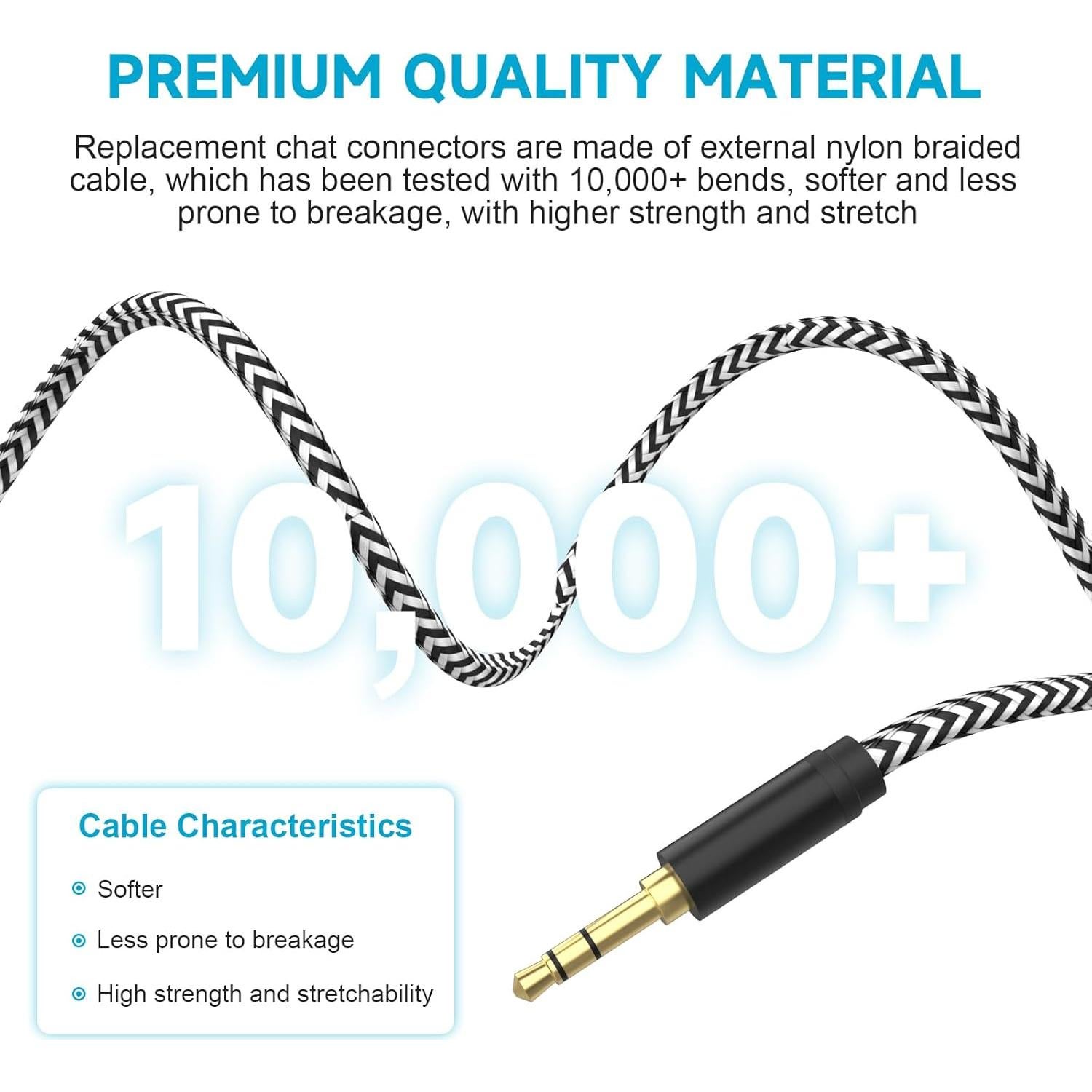 Adaptador de Audio Zosvoses Chat Link Pro 2.6m para Consolas