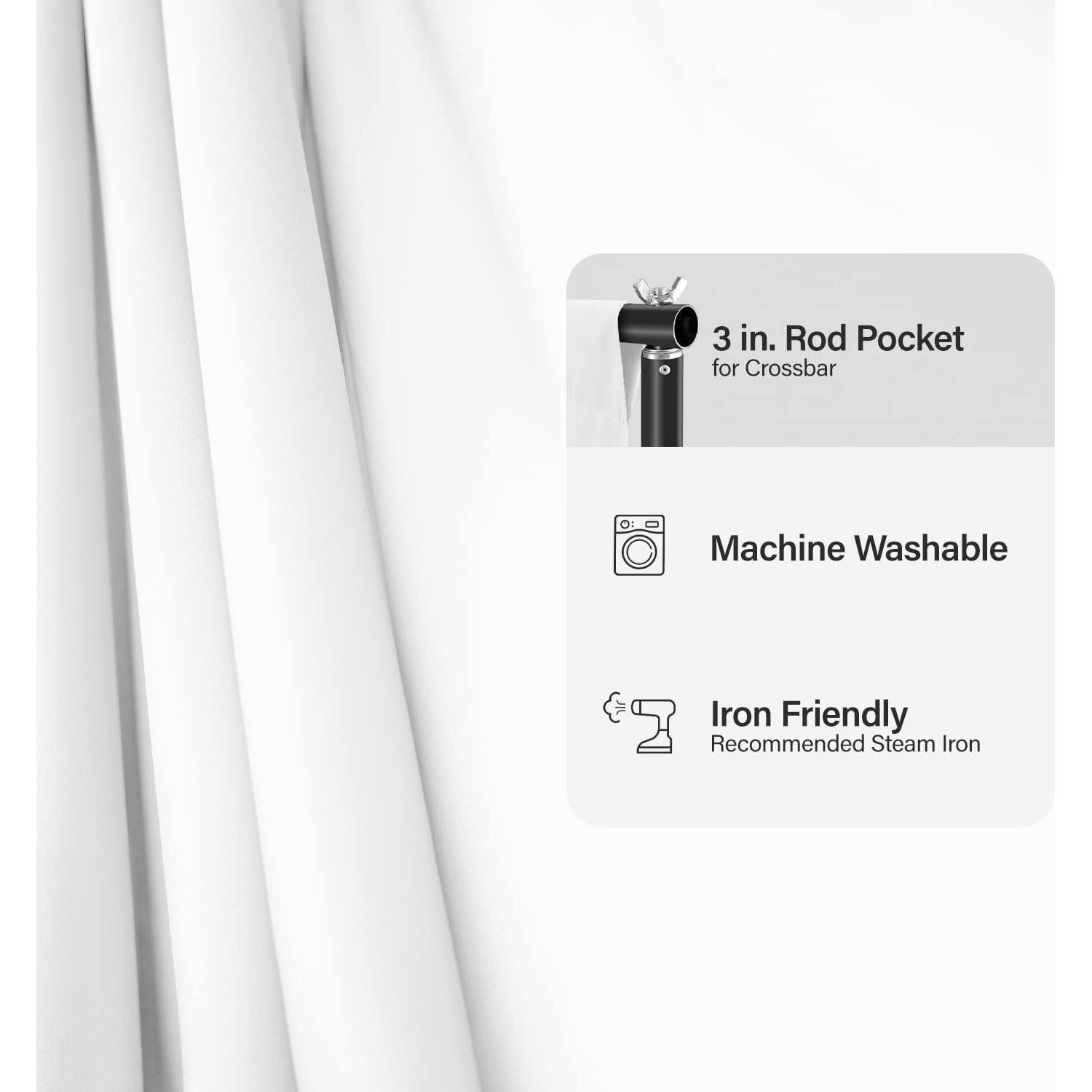 Pantalla de Fondo Blanca LimoStudio 2.74x3.96m 200GSM Premium