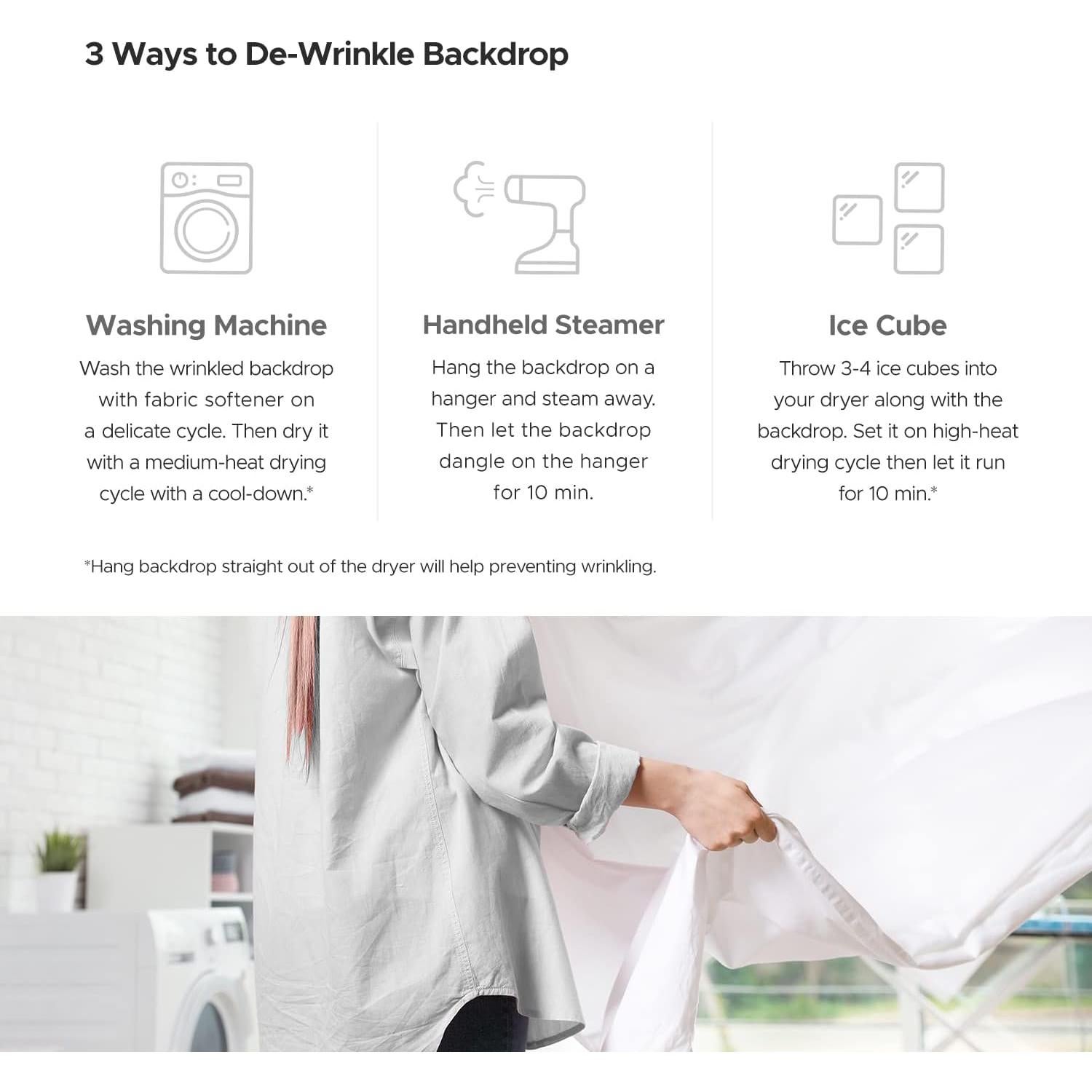 Pantalla de Fondo Blanca LimoStudio 2.74x3.96m 200GSM Premium