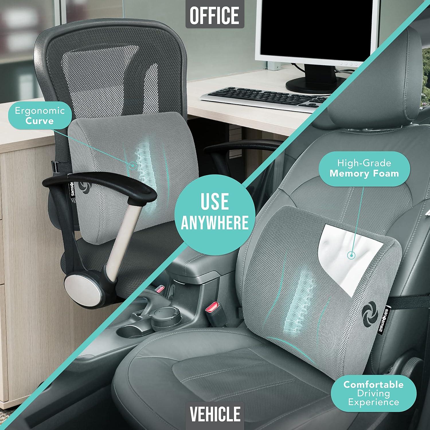 Almohada Lumbar Samsonite SA5244 Espuma de Memoria Gris