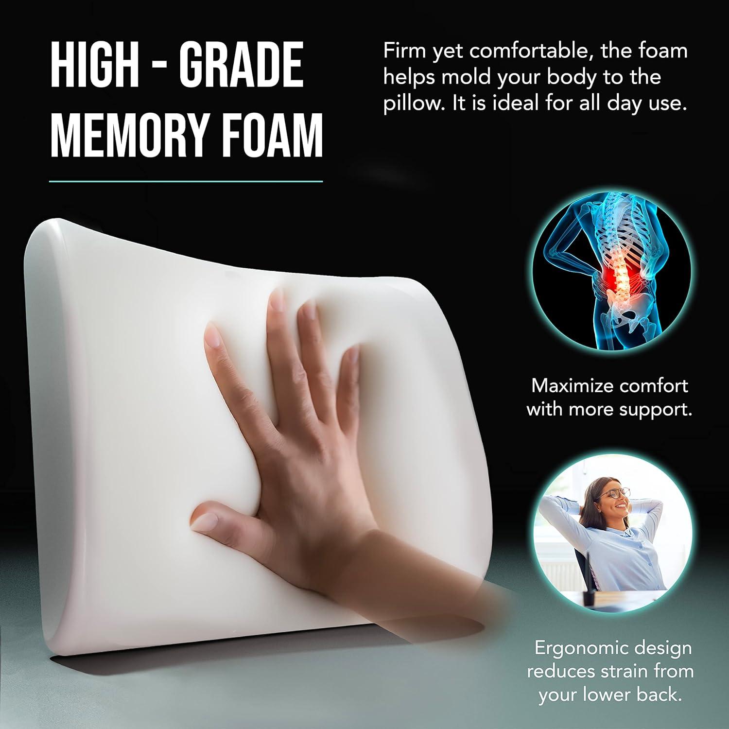 Almohada Lumbar Samsonite SA5244 Espuma de Memoria Gris