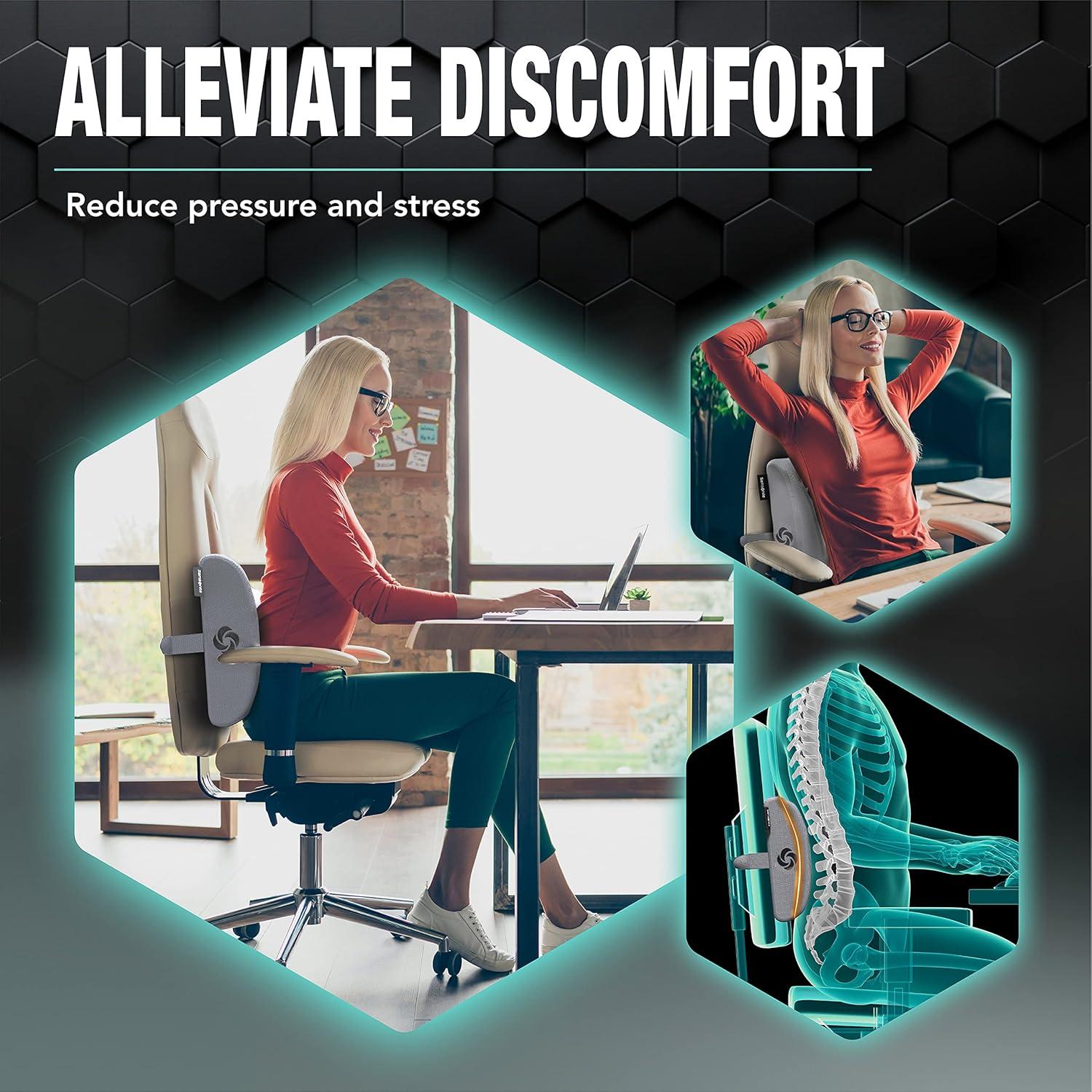 Almohada Lumbar Samsonite SA5244 Espuma de Memoria Gris