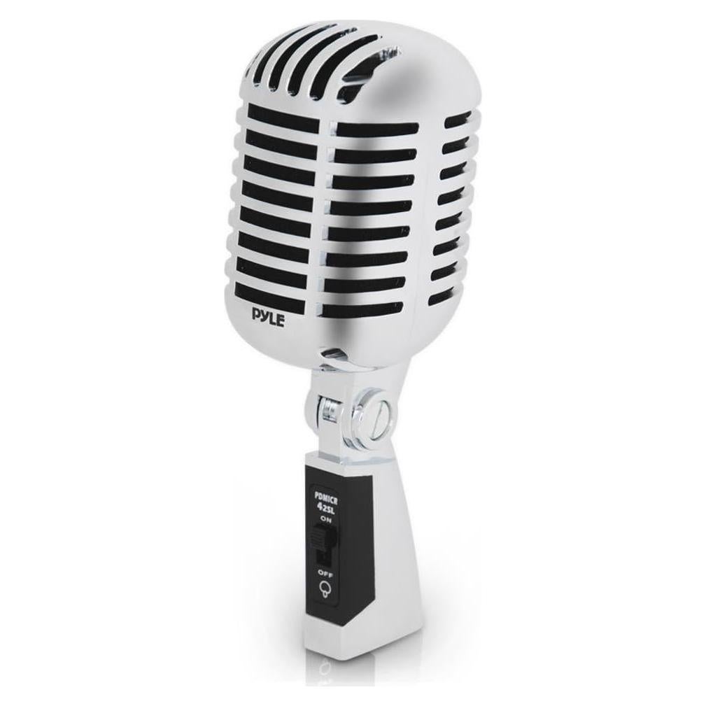 Micrófono Vocal Dinámico Pyle PDMICR42SL Plata Unidireccional