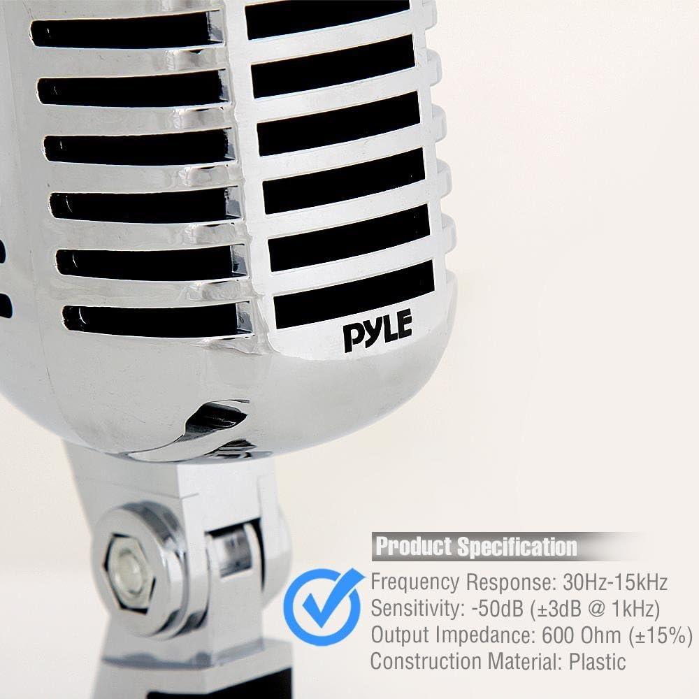 Micrófono Vocal Dinámico Pyle PDMICR42SL Plata Unidireccional