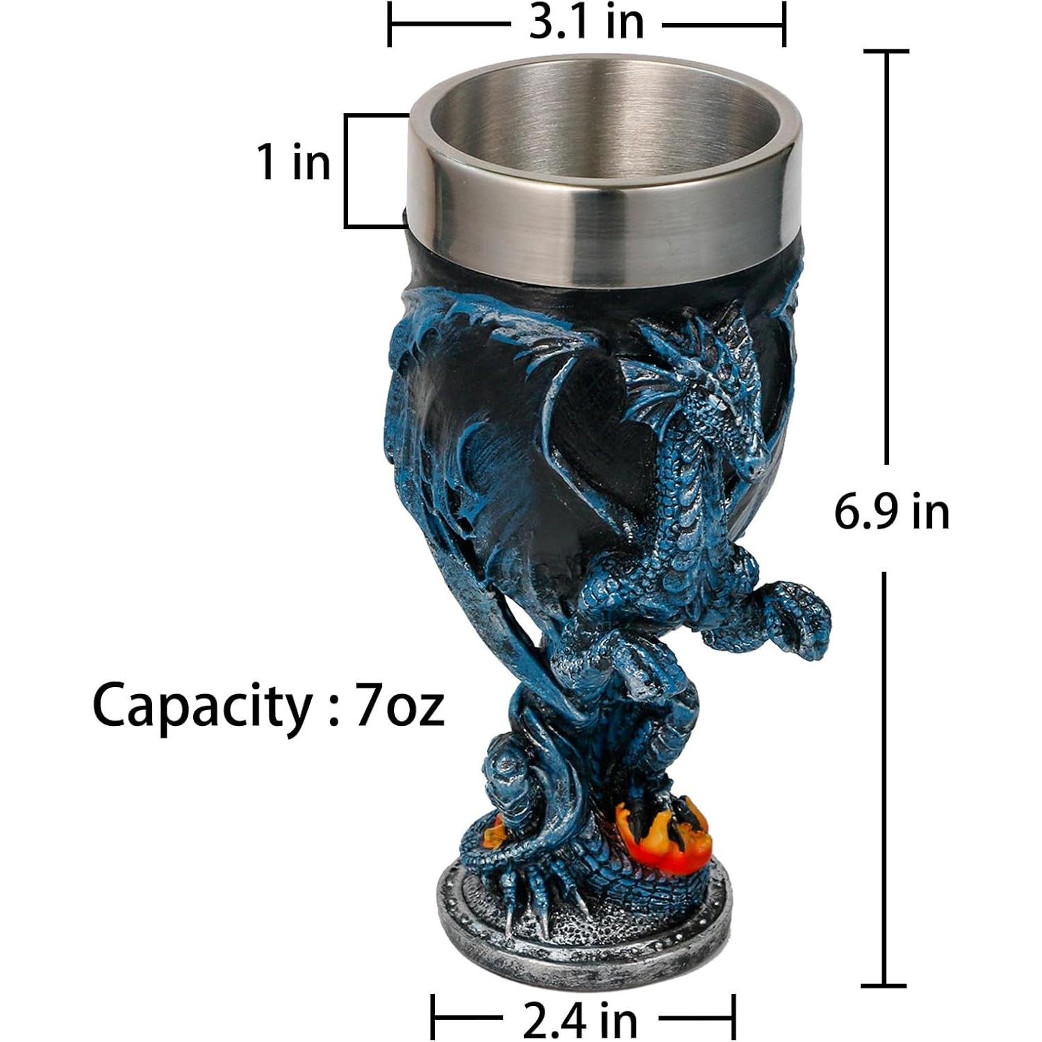 Cáliz de Dragón Azul Alikiki - 207 ml Acero Inoxidable