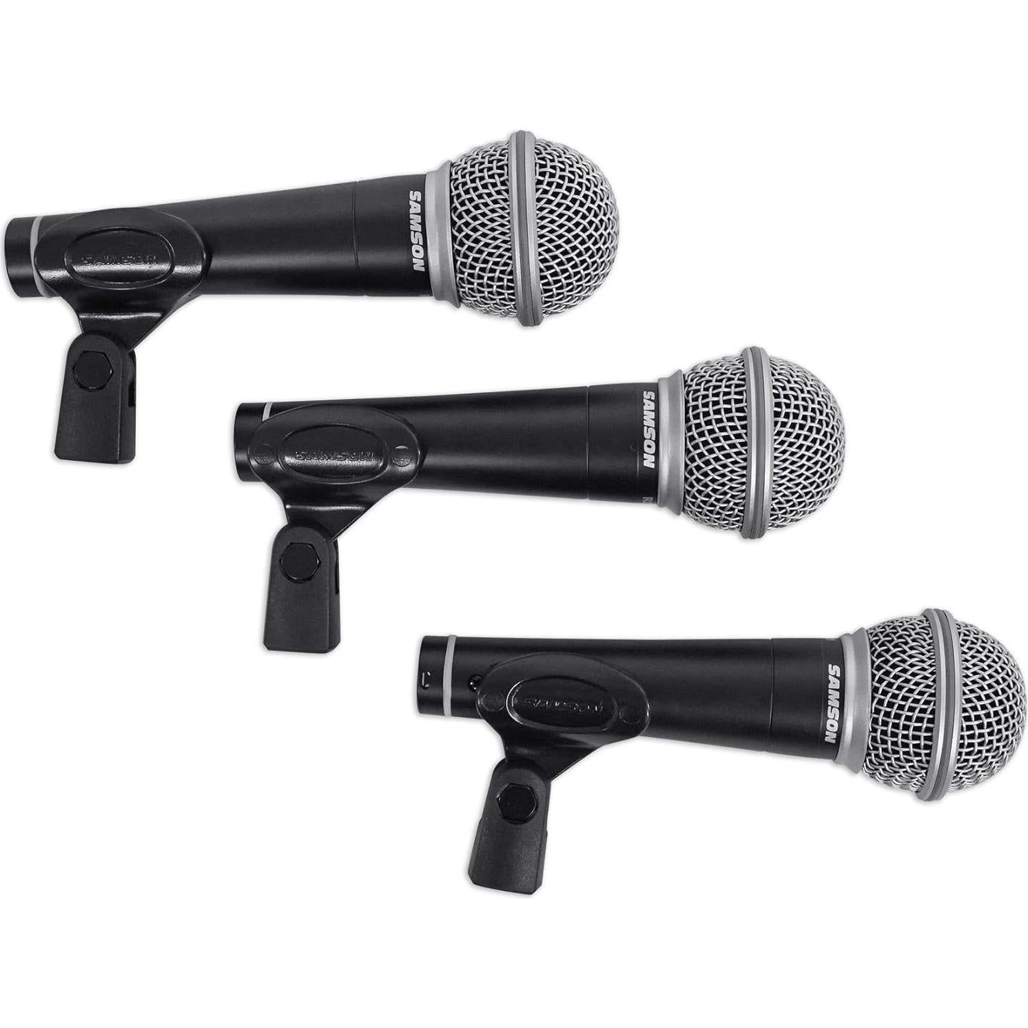 Micrófono Dinámico Samson R21 - Paquete de 3 con Estuche