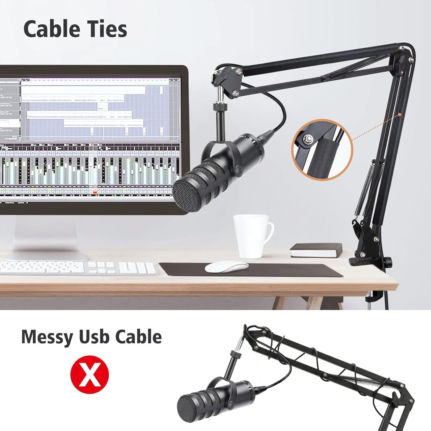 Brazo de Micrófono SUNMON para Samson Q9U - Soporte Plegable 68 cm