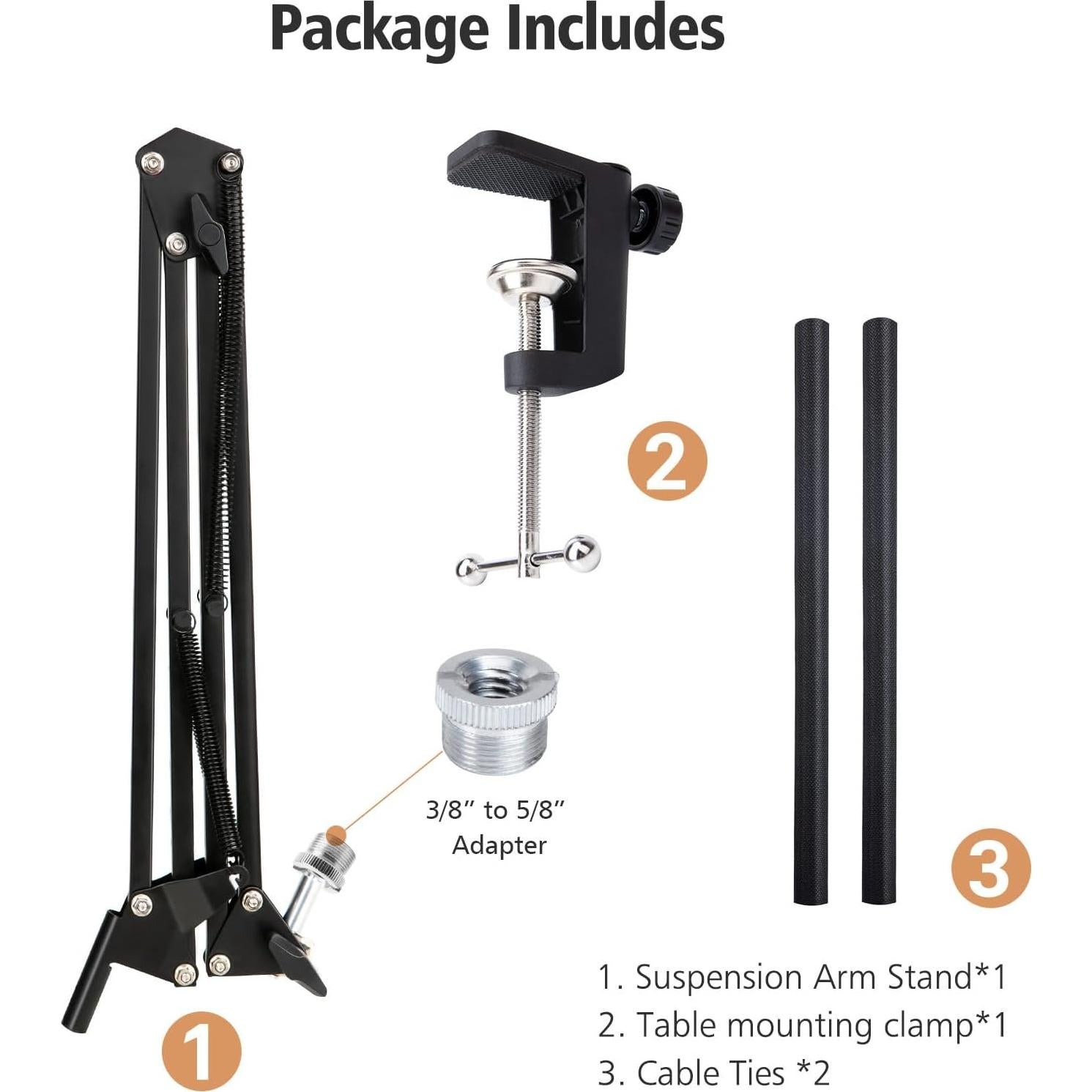 Brazo de Micrófono SUNMON para Samson Q9U - Soporte Plegable 68 cm