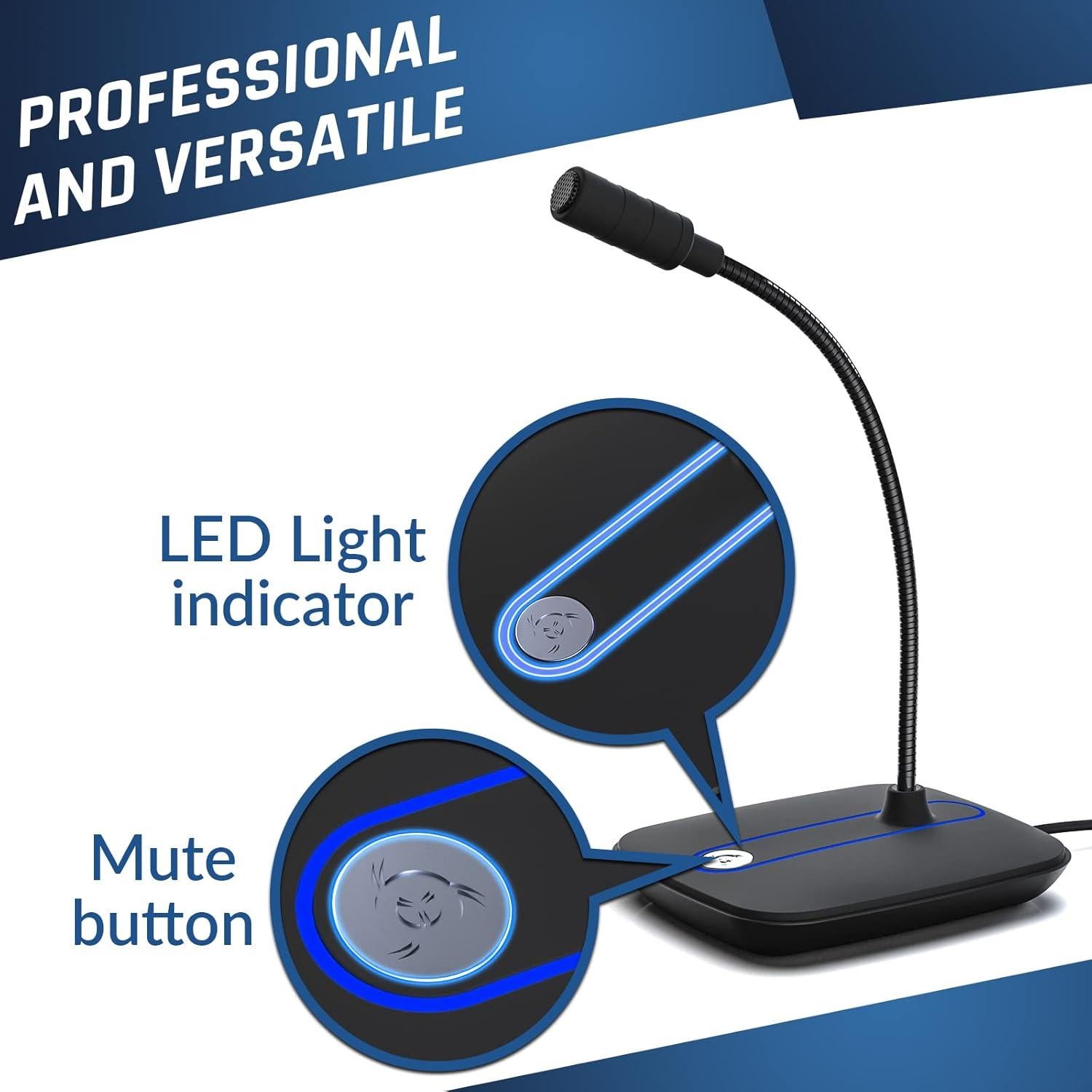 Micrófono USB KLIM C4 Profesional para PC y Consolas