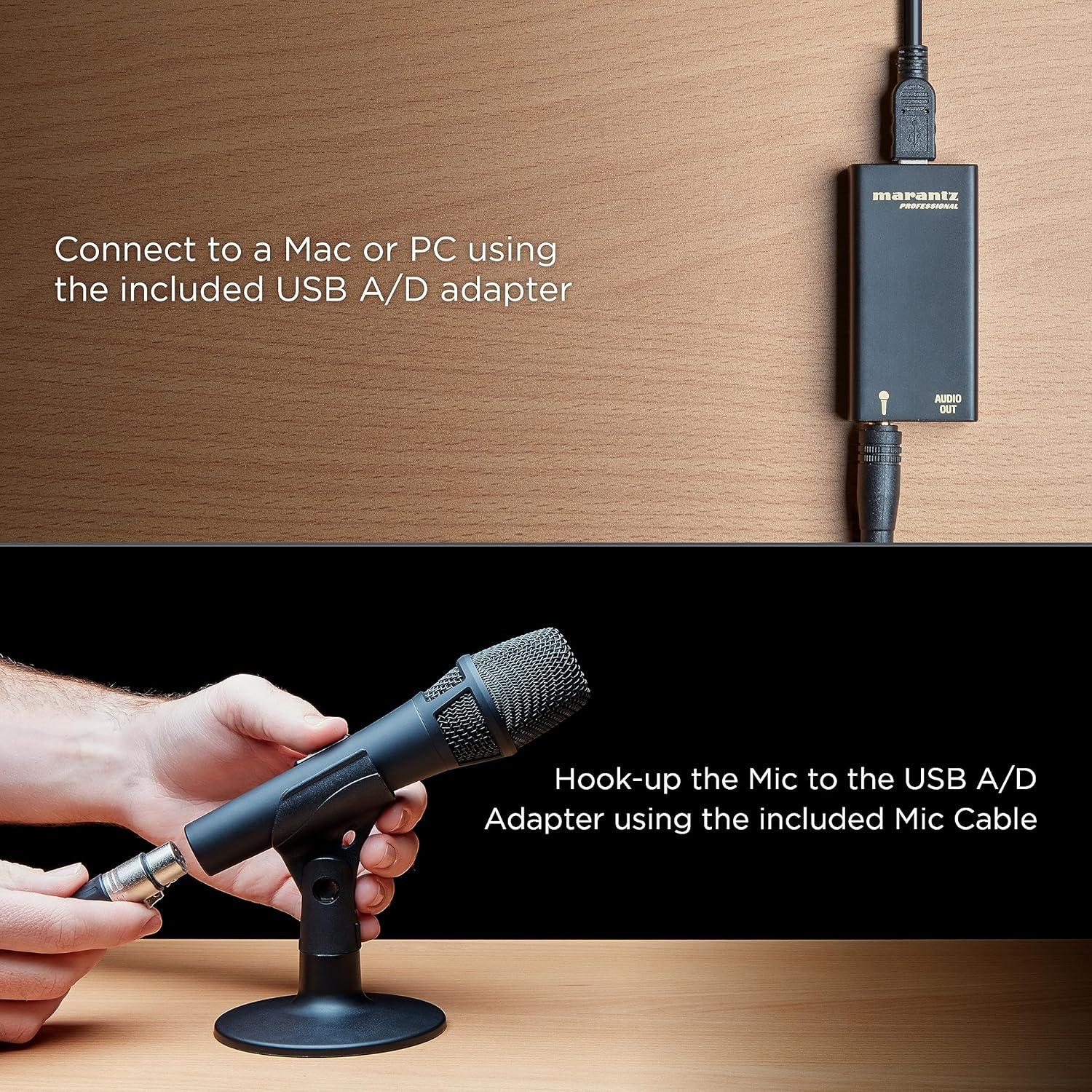 Micrófono de Condensador USB Marantz M4U con Soporte y Cable