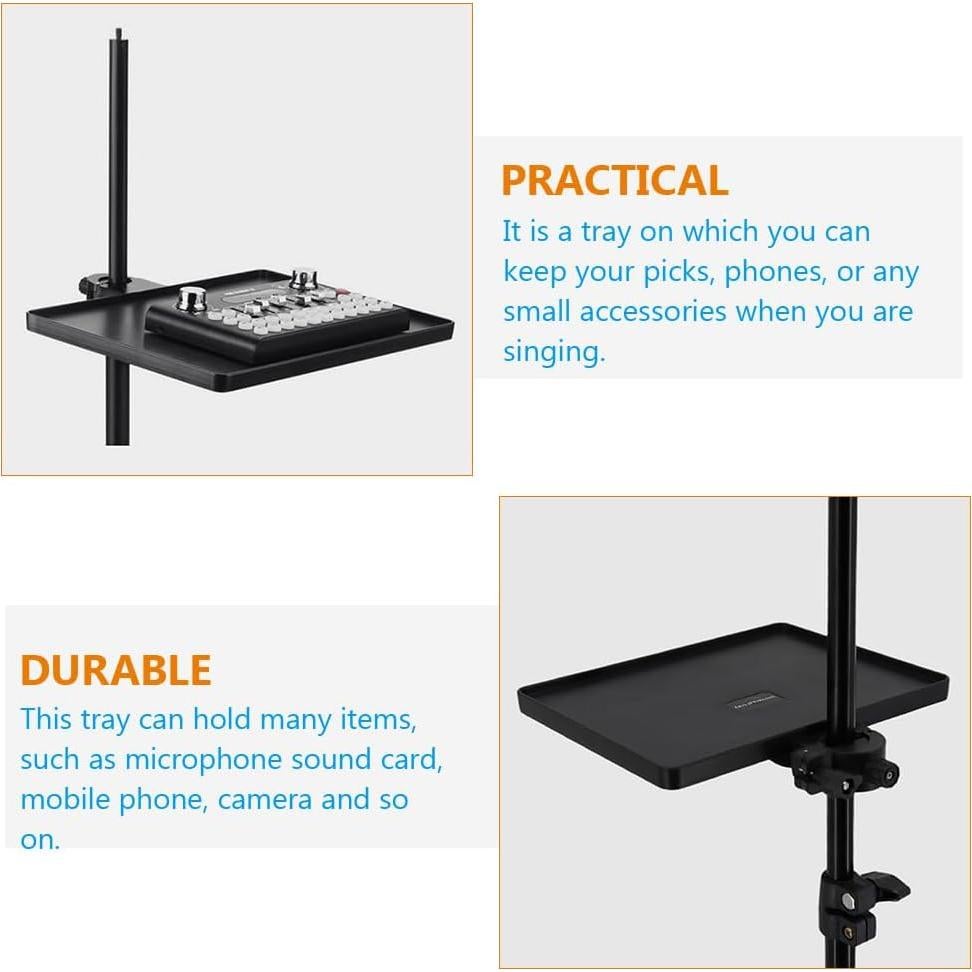 Soporte de Micrófono Ajustable Negro 27x20.5cm Plástico