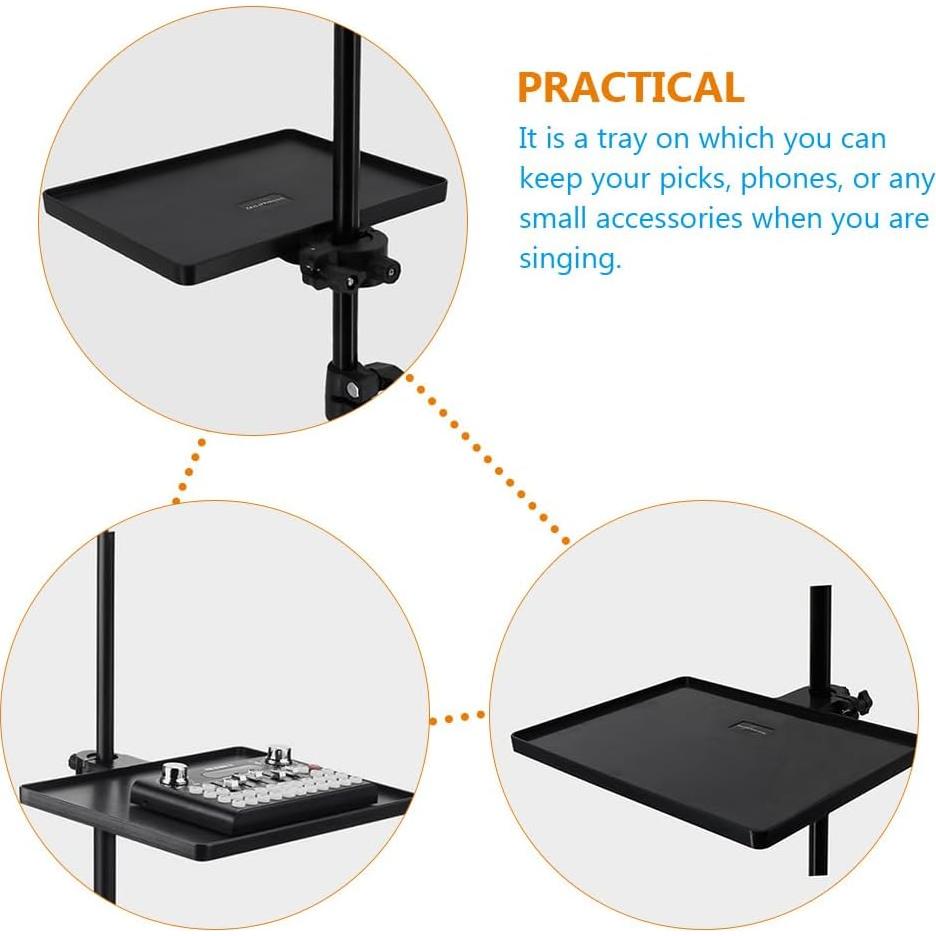 Soporte de Micrófono Ajustable Negro 27x20.5cm Plástico