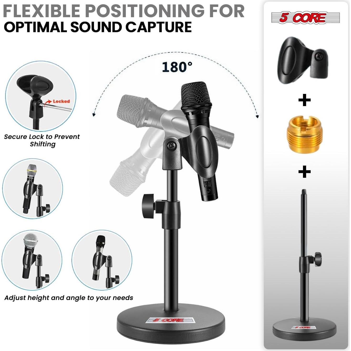 Soporte de Micrófono 5 Core Ajustable para Escritorio MS RBS BOOM