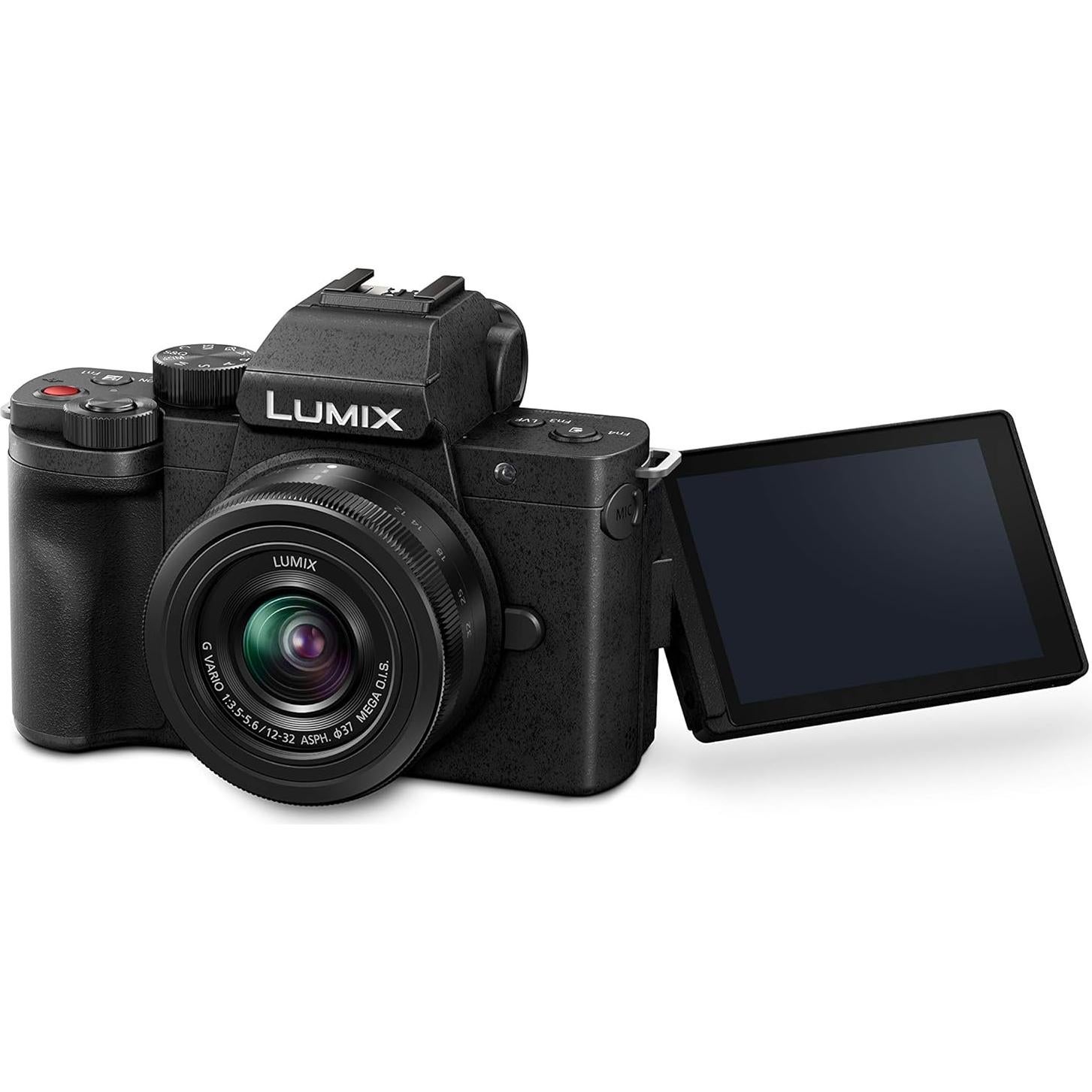 Cámara sin espejo Panasonic LUMIX G100 4K 20.3MP con micrófono