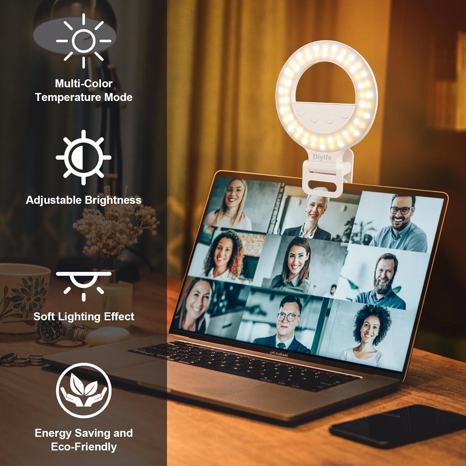 Luz de Anillo para Selfie Diyife 1000mAh 60 LED 10 Niveles