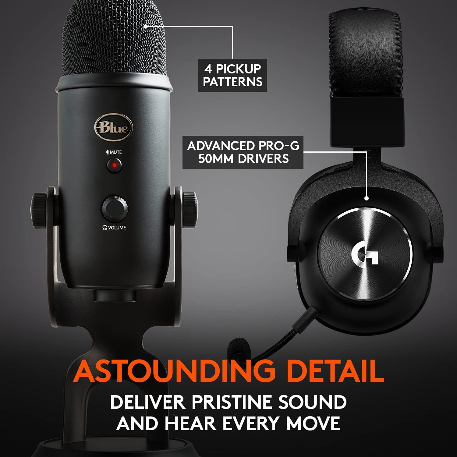 Auriculares Gaming Logitech G PRO X con Micrófono USB Yeti