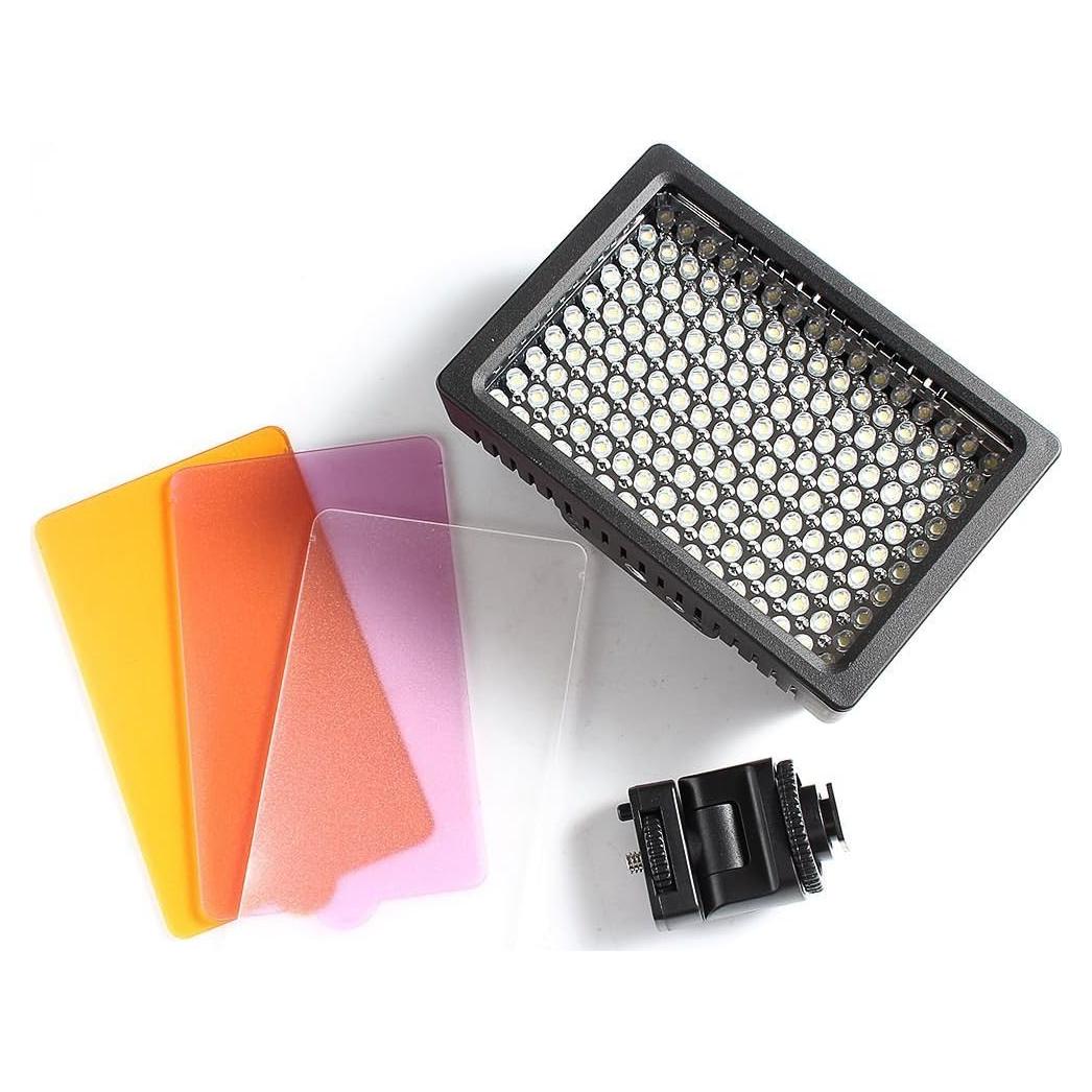 Luz de Video LED 160 LEDs SSE HD160LED 5600K con Filtros