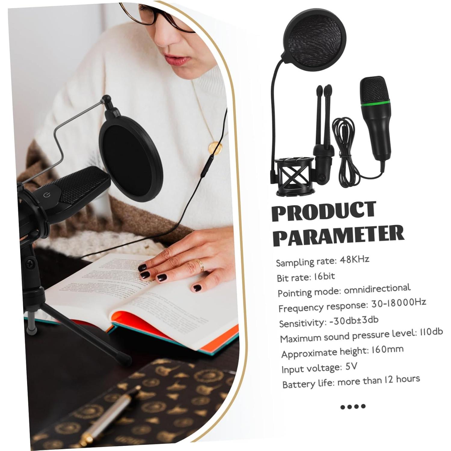 Micrófono de Condensador USB VICASKY para Juegos y Streaming