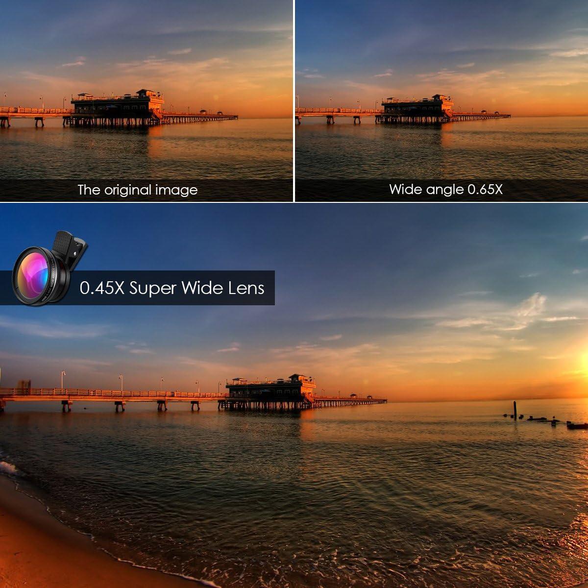 Lente de Cámara Criacr 2 en 1 Gran Angular 0.45X y Macro 15X