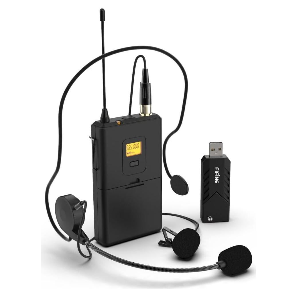 Micrófono Inalámbrico USB FIFINE K031B para PC y Mac