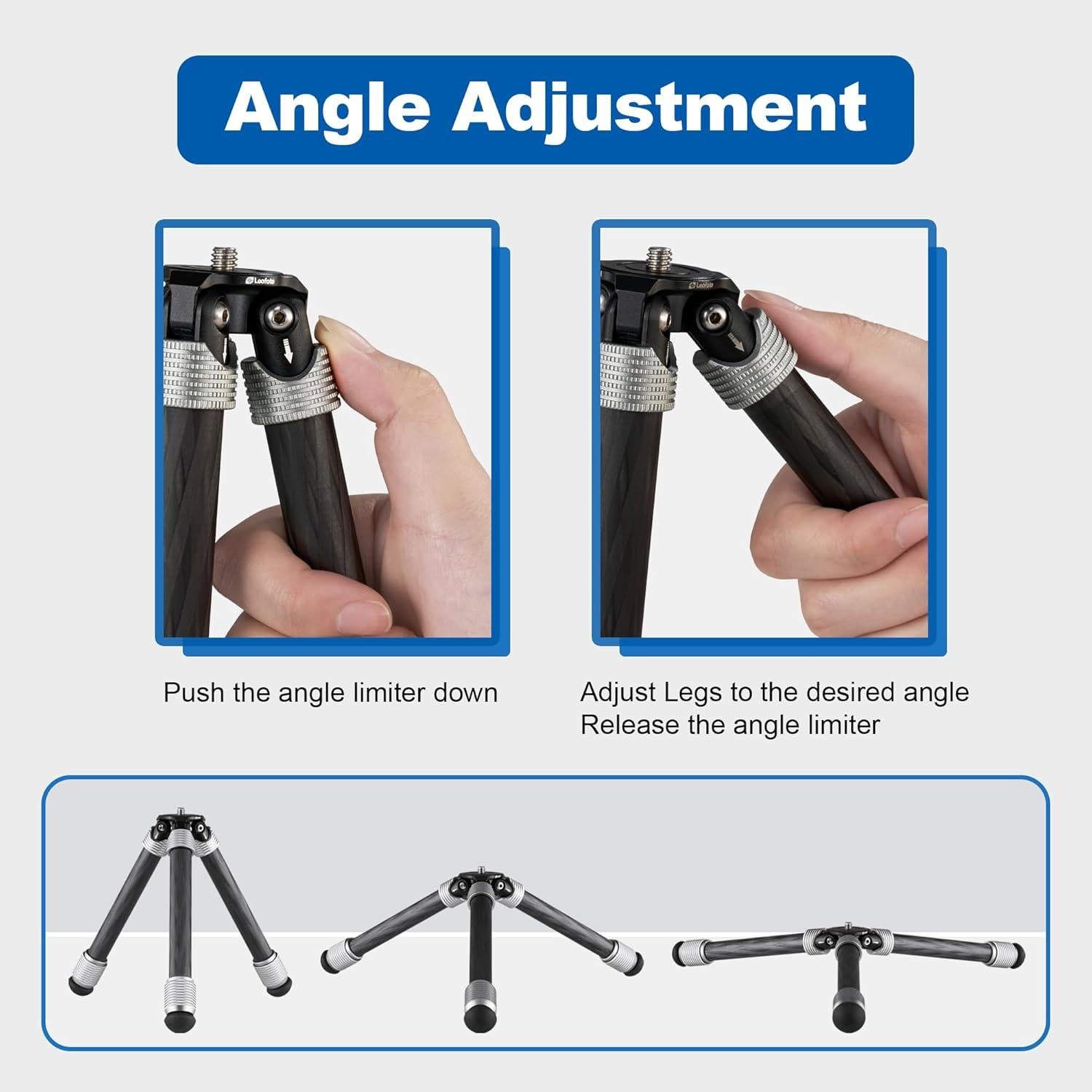 Trípode de Viaje LEOFOTO MT-02CL de Fibra de Carbono 5kg