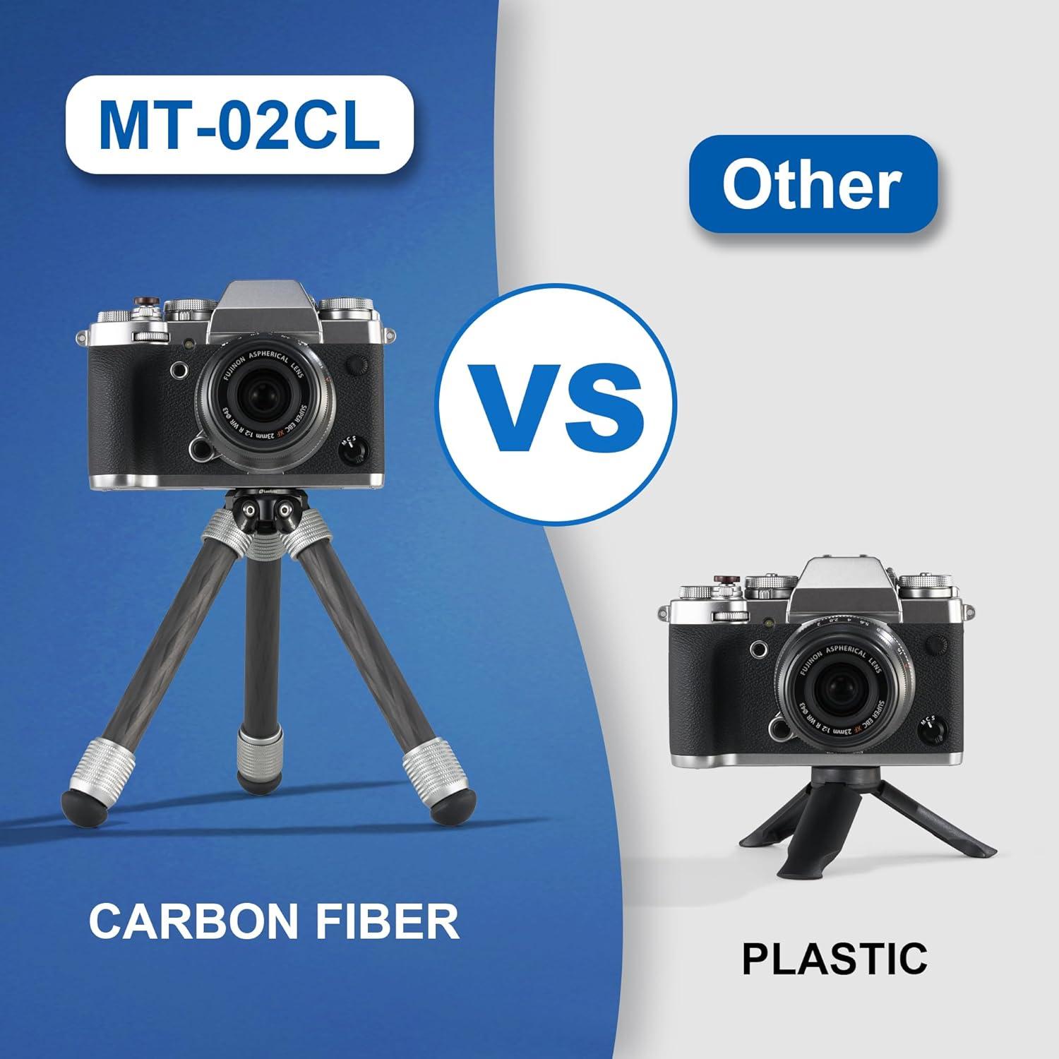 Trípode de Viaje LEOFOTO MT-02CL de Fibra de Carbono 5kg