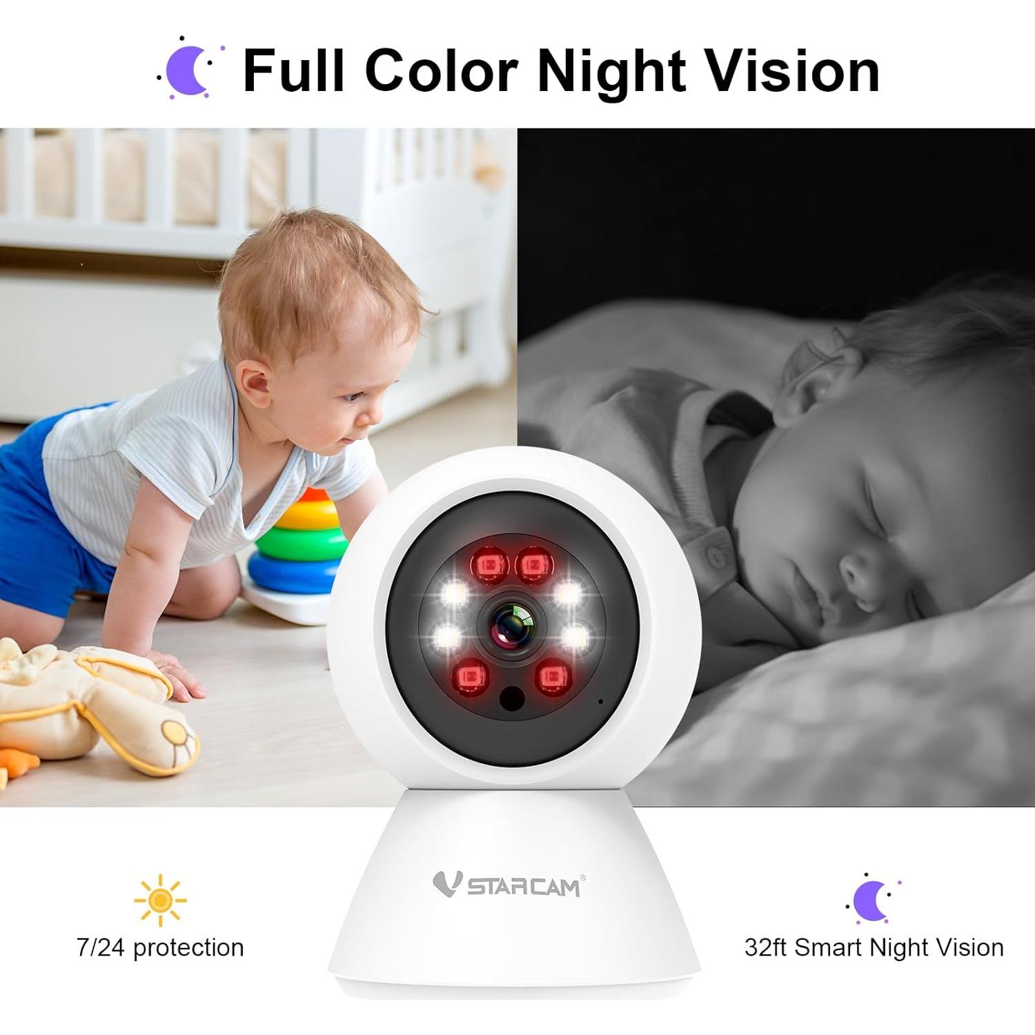 Cámara de Seguridad WiFi VSTARCAM 3MP Interior 2pk