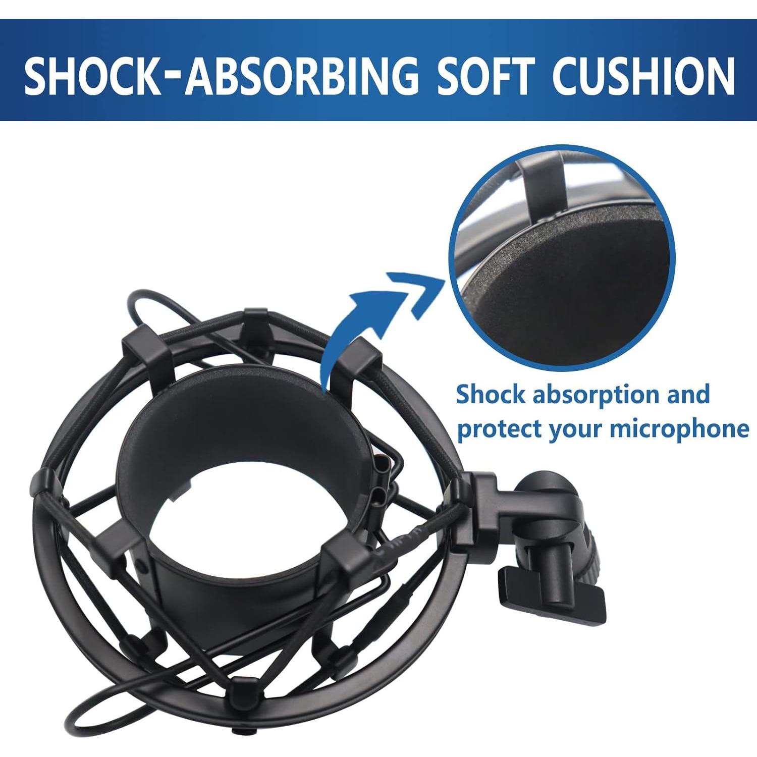 Soporte de Micrófono Antivibración SUNNTOK 47-53mm Ajustable