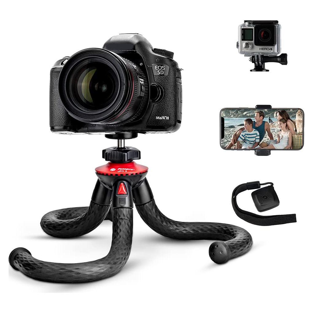 Trípode Flexible Fotopro UFO2 con Control Remoto y Adaptador