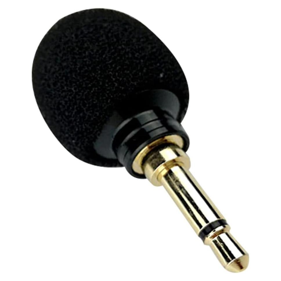 Floralby Recording Microphone Mono Wide Compatibility Lightweight 3.5mm Audio Stereo Small in-line Mic for Stage