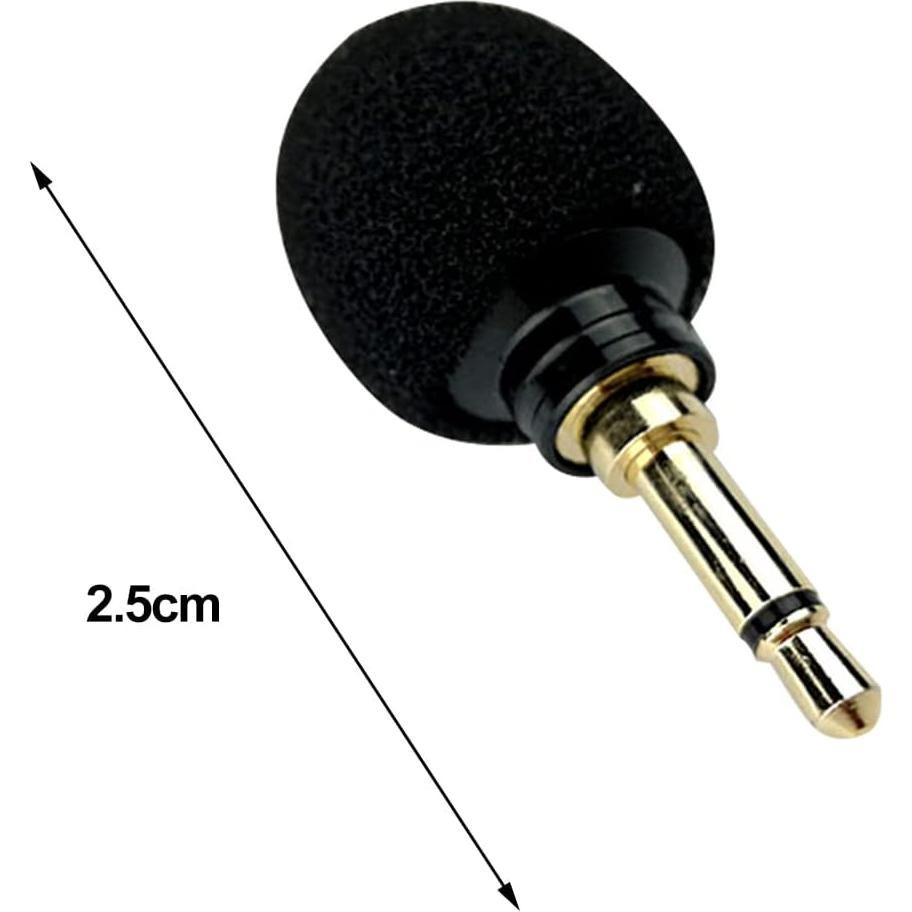 Floralby Recording Microphone Mono Wide Compatibility Lightweight 3.5mm Audio Stereo Small in-line Mic for Stage