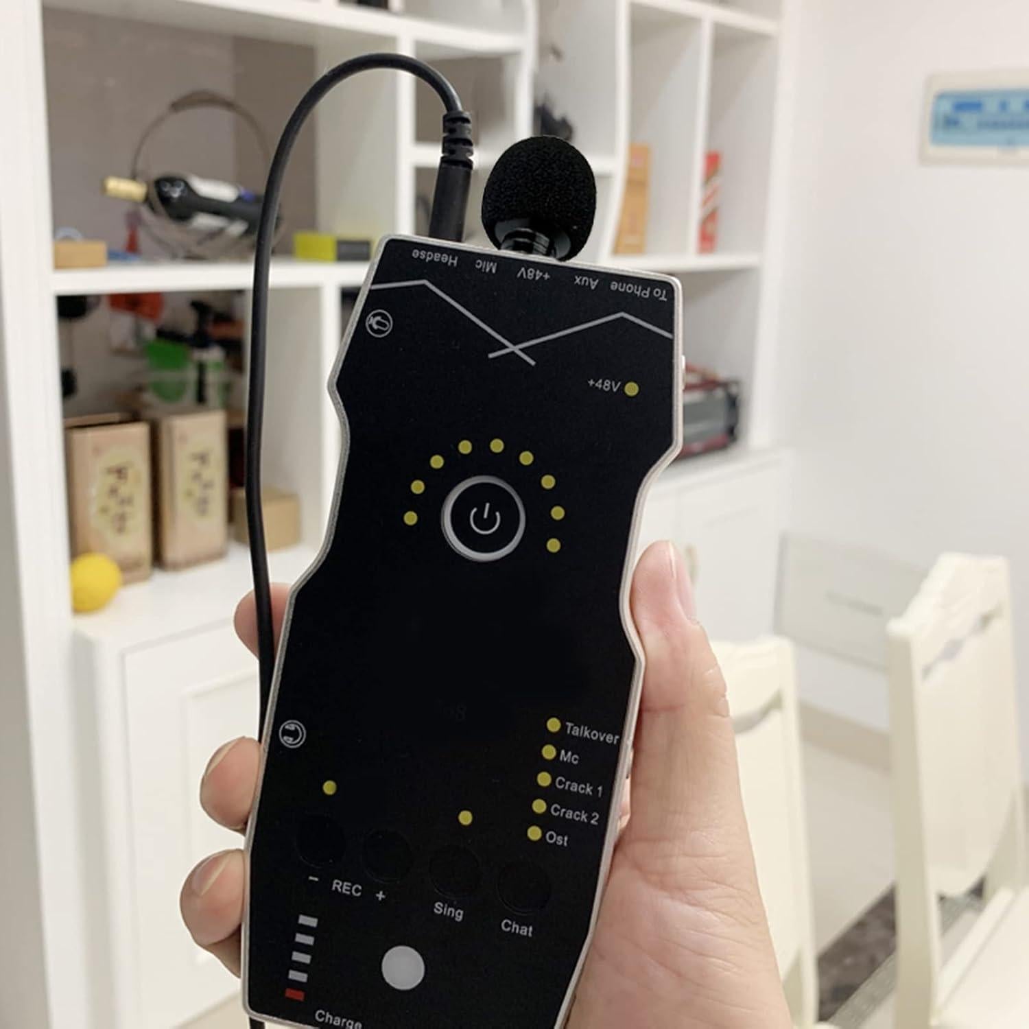 Floralby Recording Microphone Mono Wide Compatibility Lightweight 3.5mm Audio Stereo Small in-line Mic for Stage