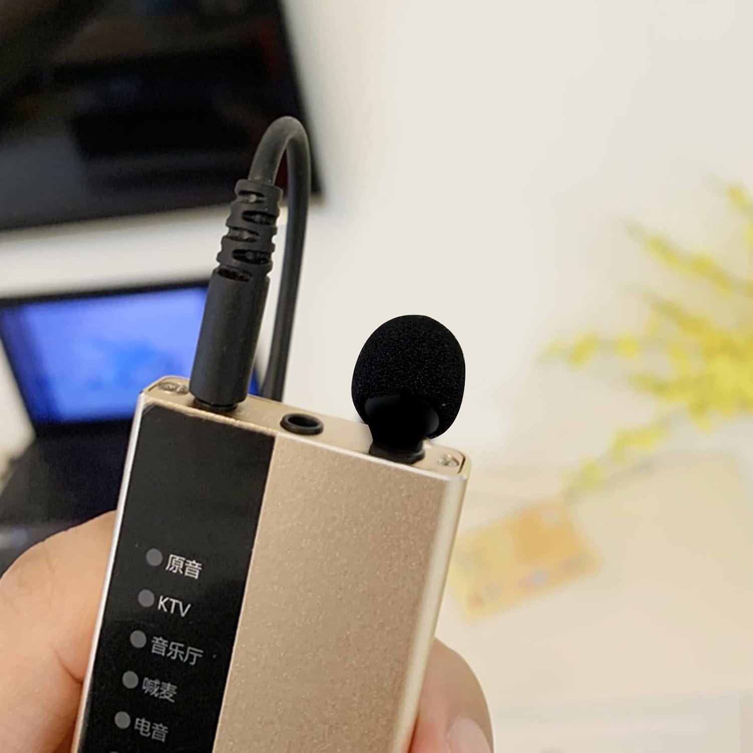 Floralby Recording Microphone Mono Wide Compatibility Lightweight 3.5mm Audio Stereo Small in-line Mic for Stage