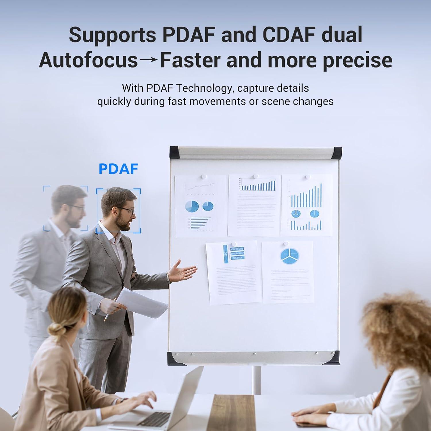 Cámara web 4K Newline NewEye 62 con trípode y micrófonos