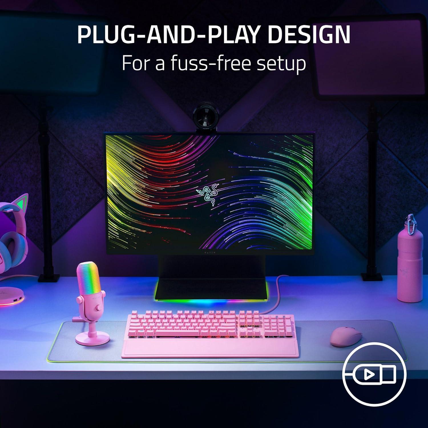 Micrófono USB Razer Seiren V3 Chroma Rosa Cuarzo - Streaming