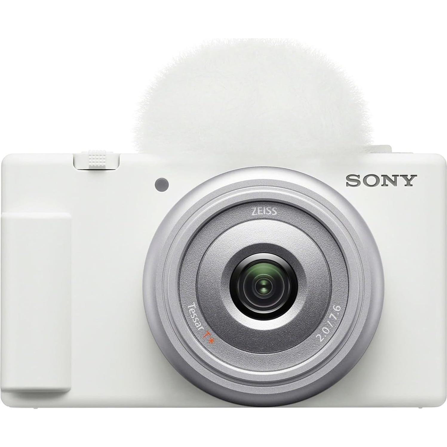 Cámara de Vlogging Sony ZV-1F Blanca 20.1MP 4K + 64GB Accesorios