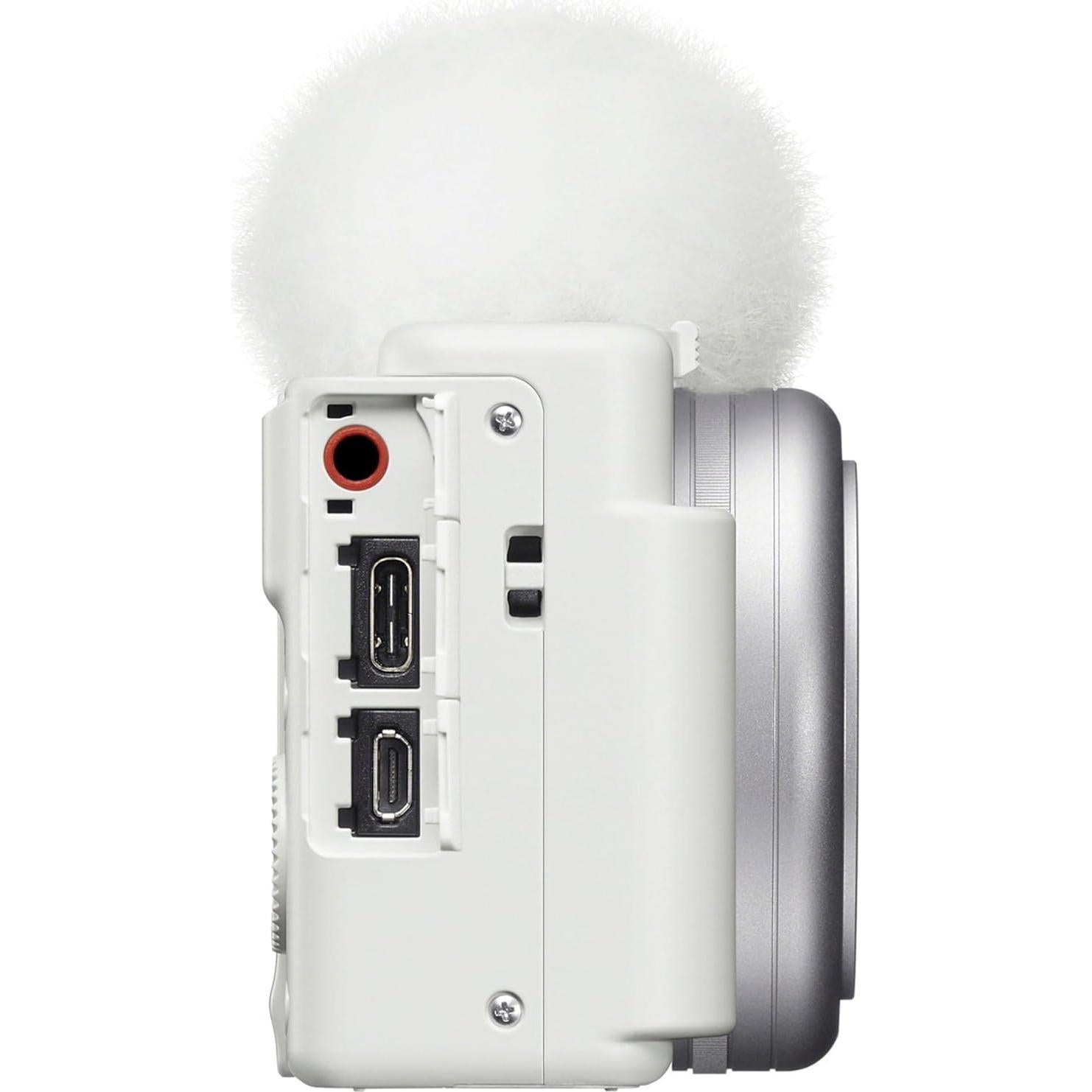 Cámara de Vlogging Sony ZV-1F Blanca 20.1MP 4K + 64GB Accesorios