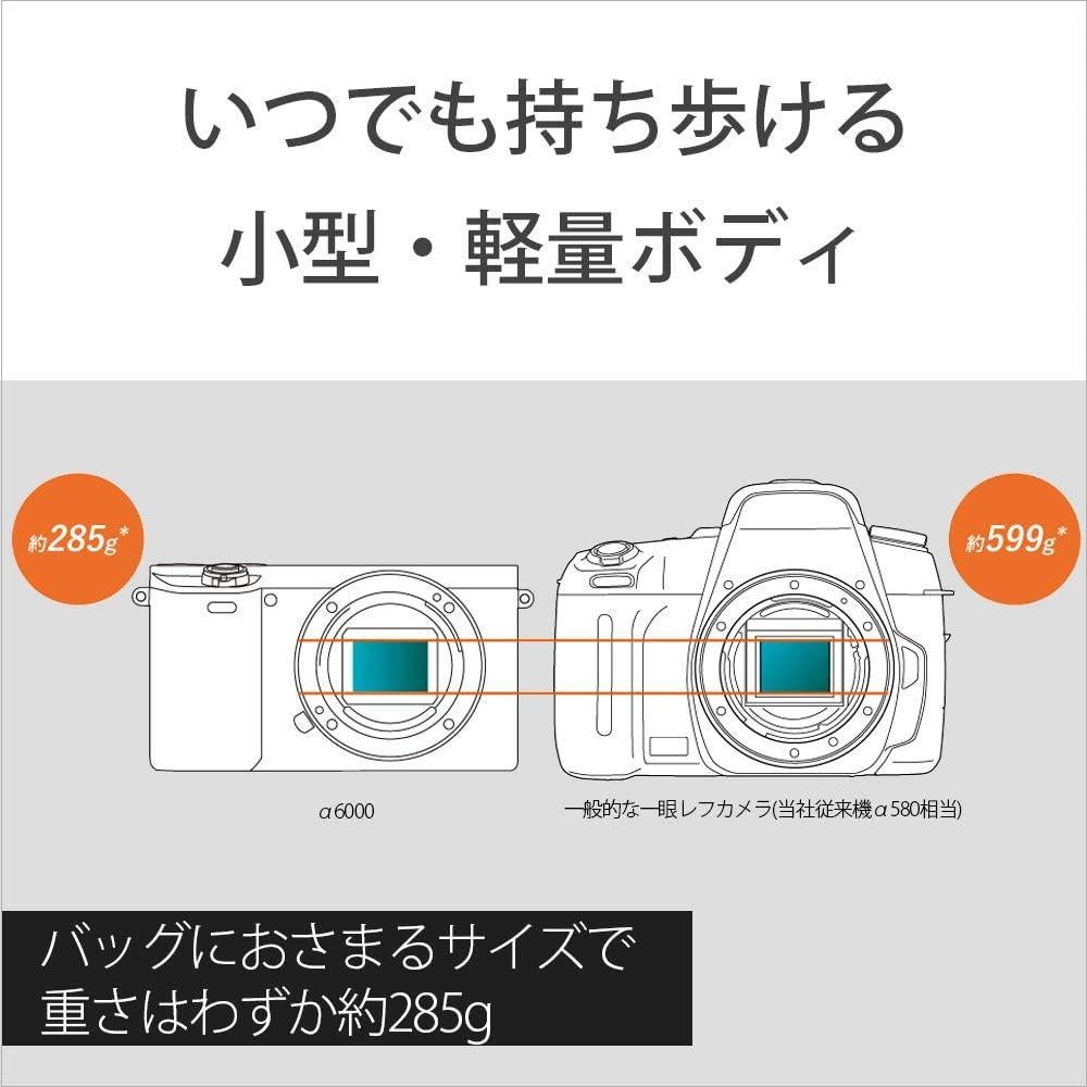 Cámara Digital Sin Espejo Sony Alpha a6000 24.3MP con Lente 16-50mm