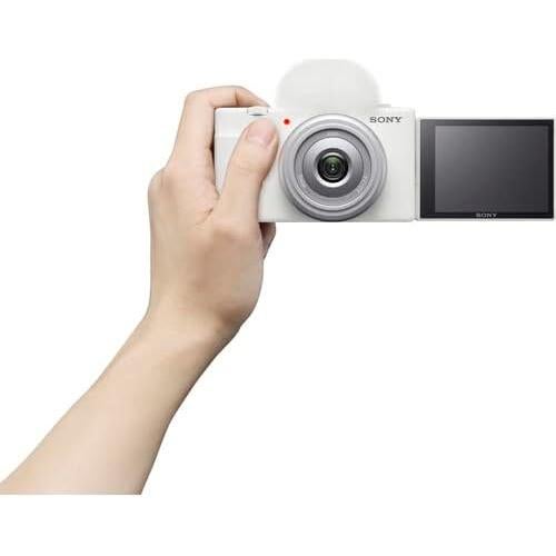 ZV-1F Vlogging Camera (White) with Advanced Accessory and Travel Bundle