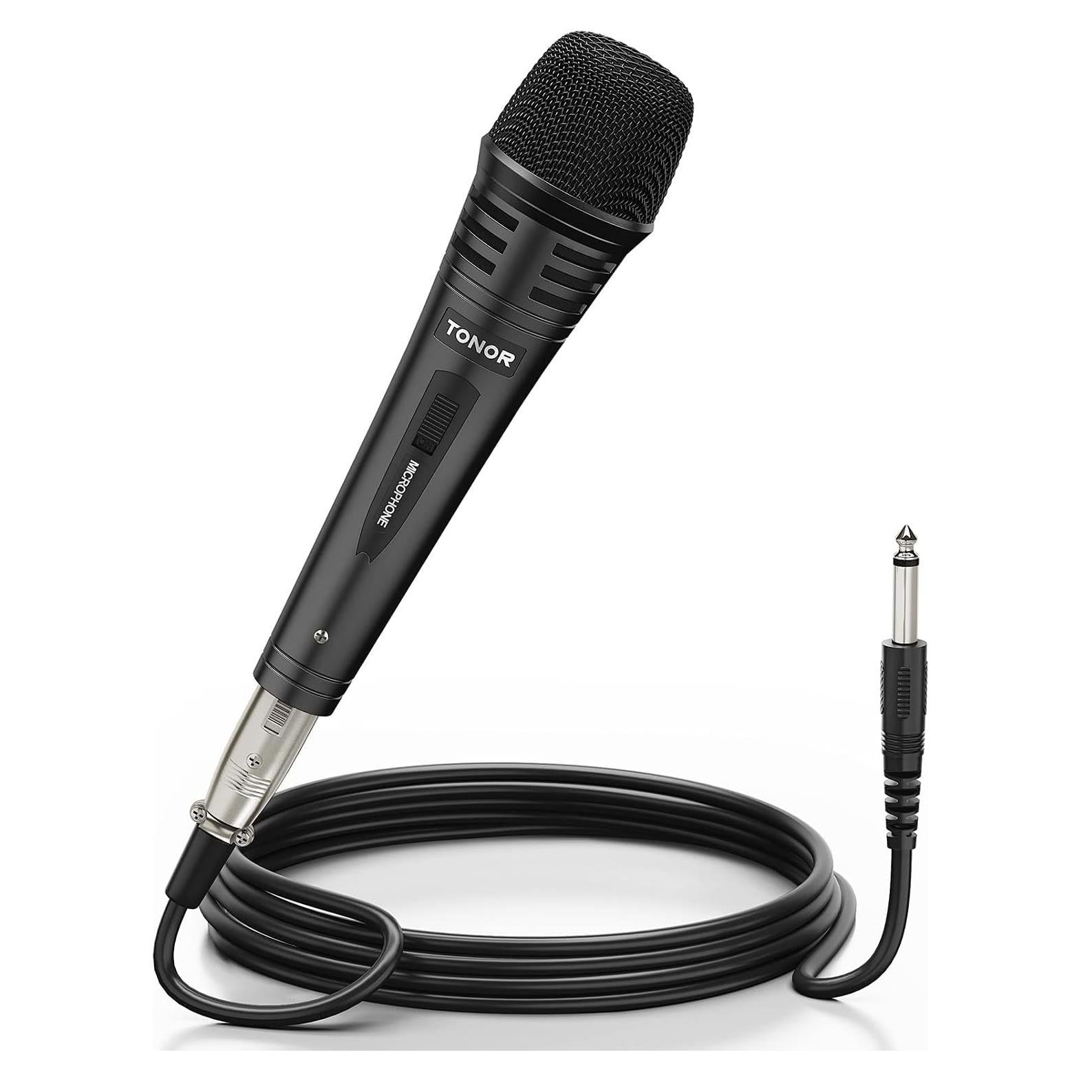 Micrófono Dinámico de Mano TONOR K1 con Cable de 5m para Karaoke