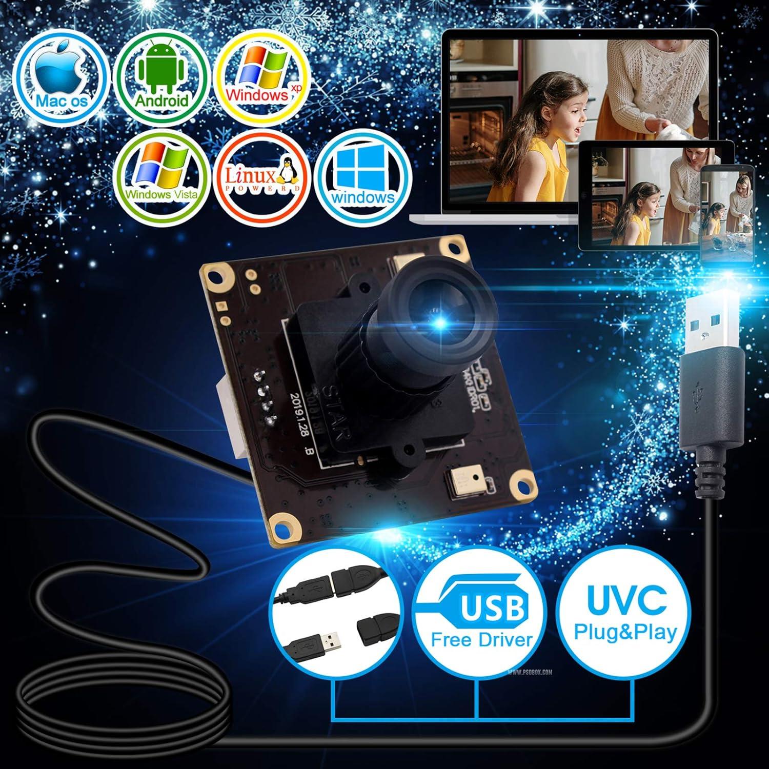 Webcam 4K Hotpet con Lente de 3.6mm y Sensor Sony IMX317