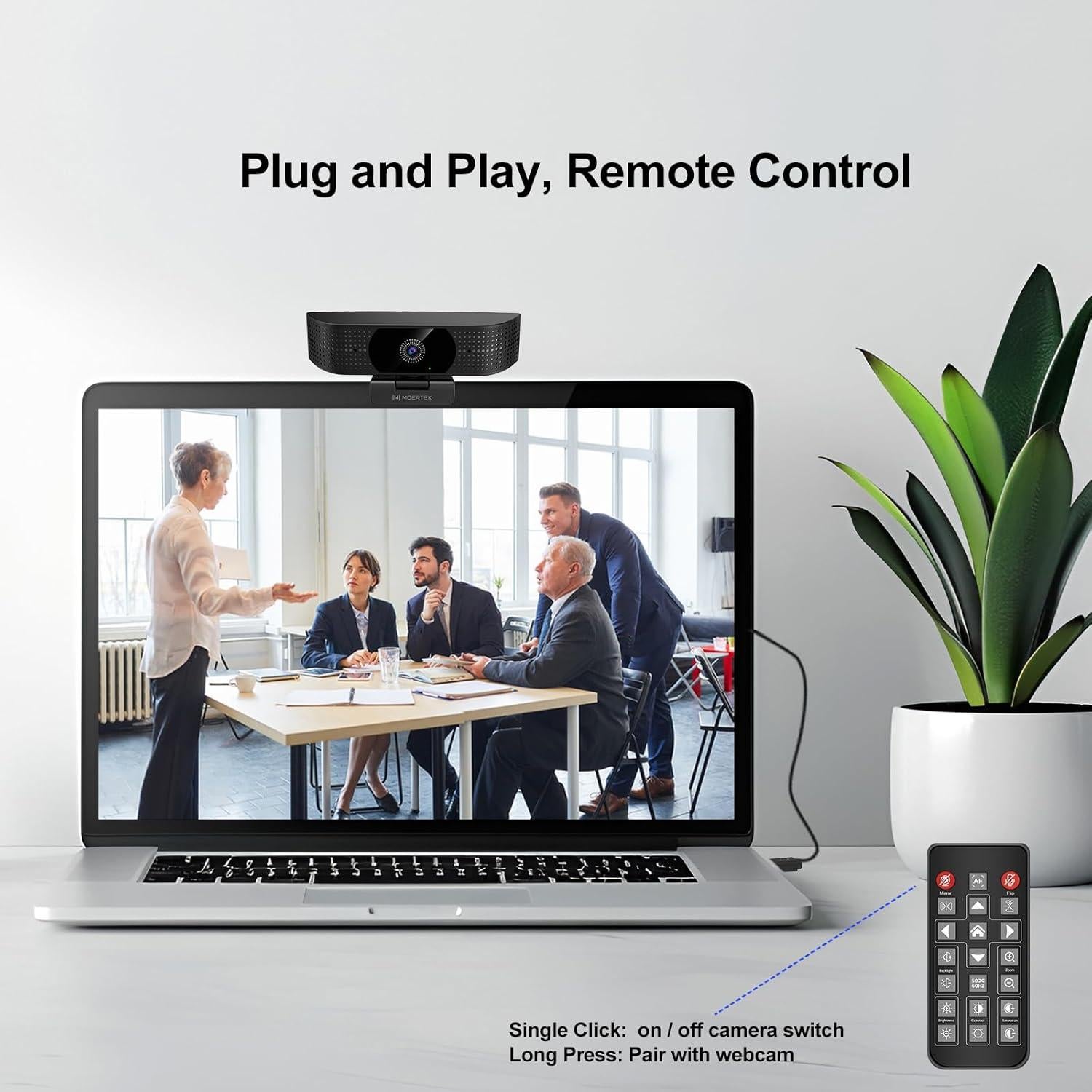 Cámara Web 4K MOERTEK MT938 Pro con Micrófonos Dual y PDAF