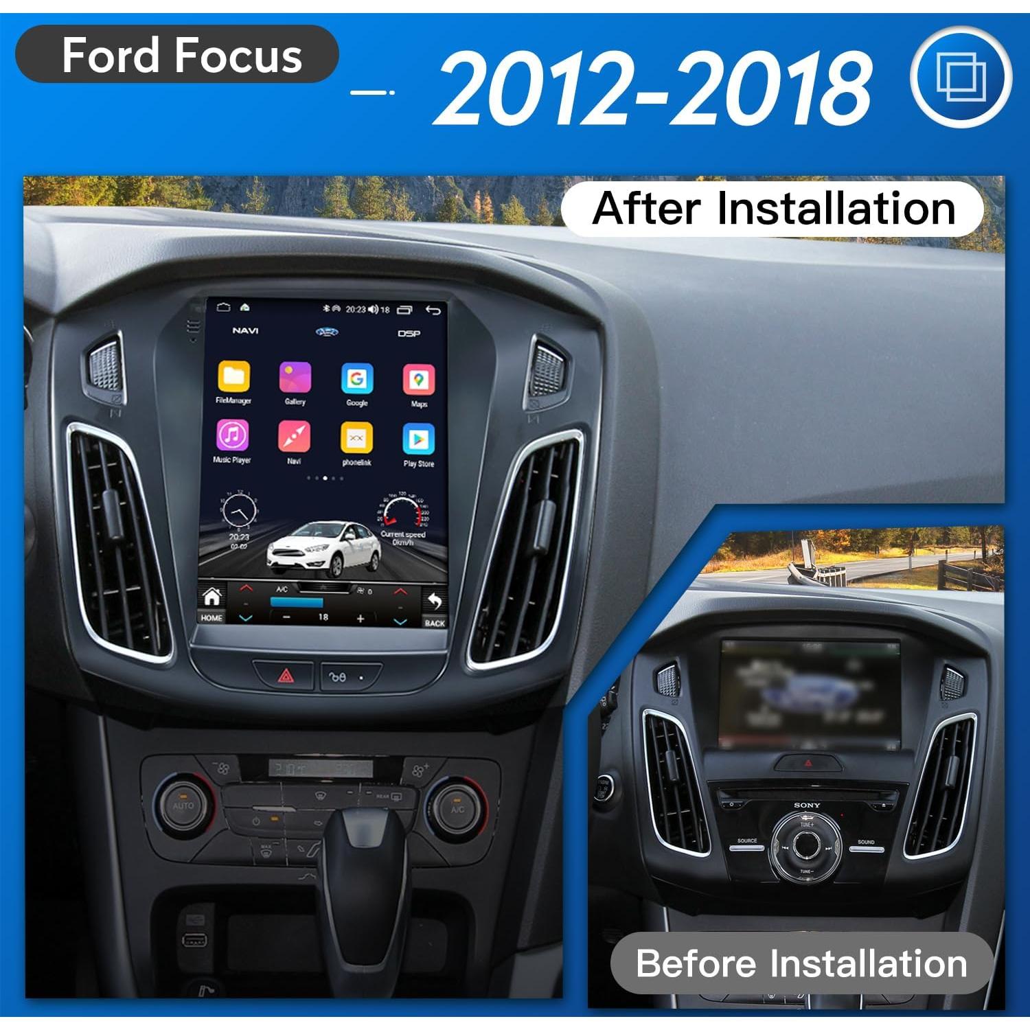 Estéreo de Coche Android 13 Fortdows 10.4" 4GB+32GB para Ford Focus 2012-2018