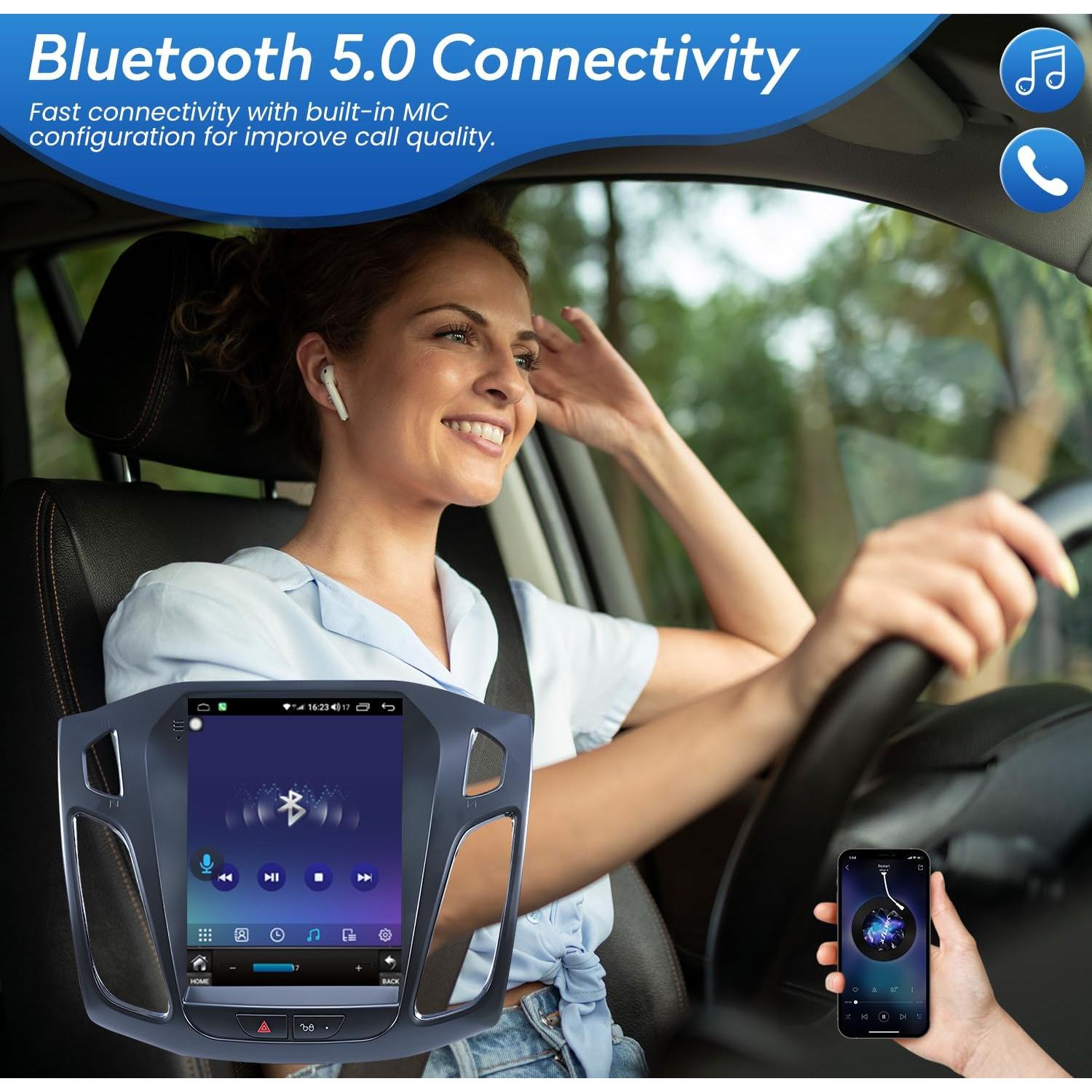 Estéreo de Coche Android 13 Fortdows 10.4" 4GB+32GB para Ford Focus 2012-2018