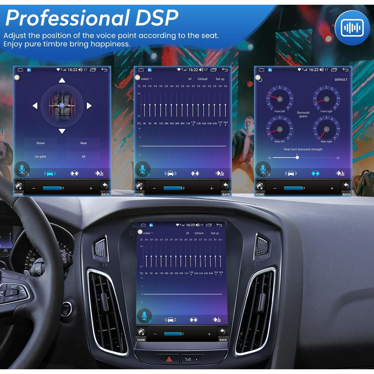 Estéreo de Coche Android 13 Fortdows 10.4" 4GB+32GB para Ford Focus 2012-2018