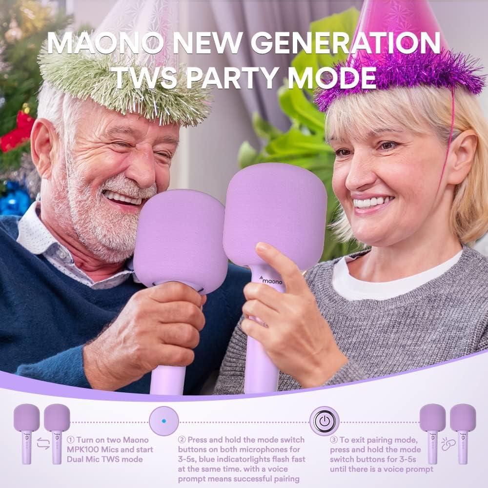 Micrófono Karaoke Inalámbrico MAONO MKP100 Portátil 0.46 kg