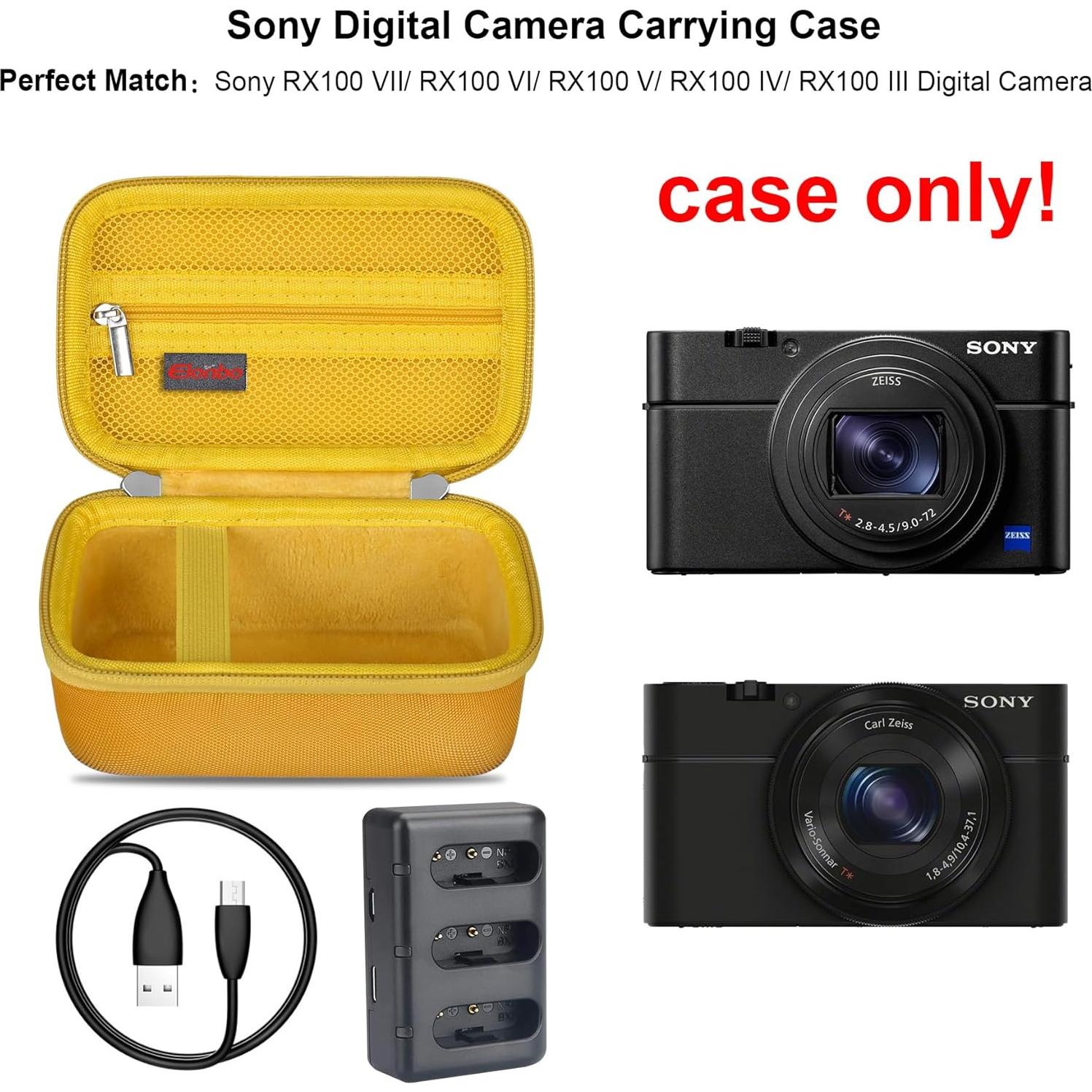 Funda de Transporte Elonbo para Cámara Sony RX100 - Amarillo