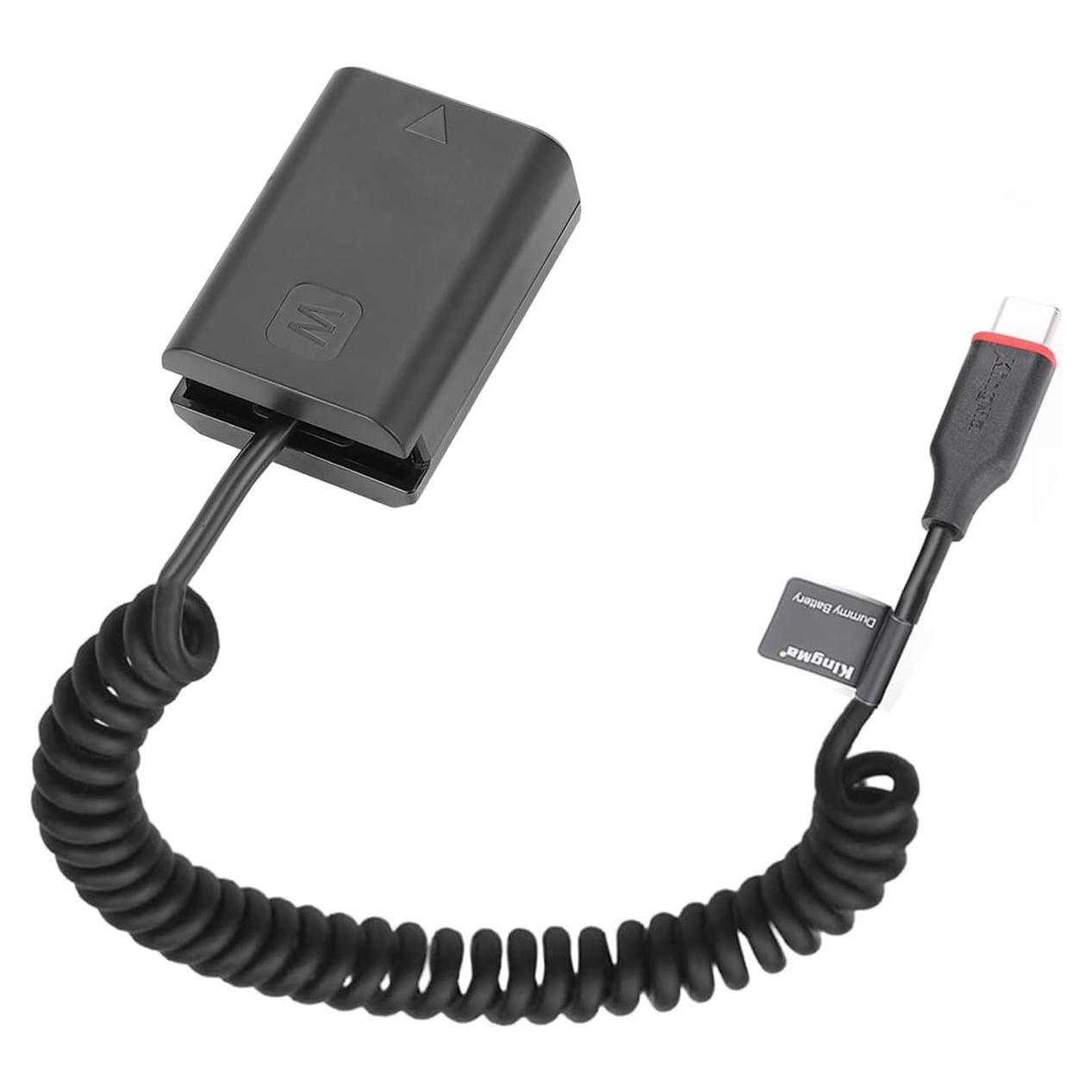 Batería Dummy KingMa NP-FW50 con Cable Tipo-C para Sony