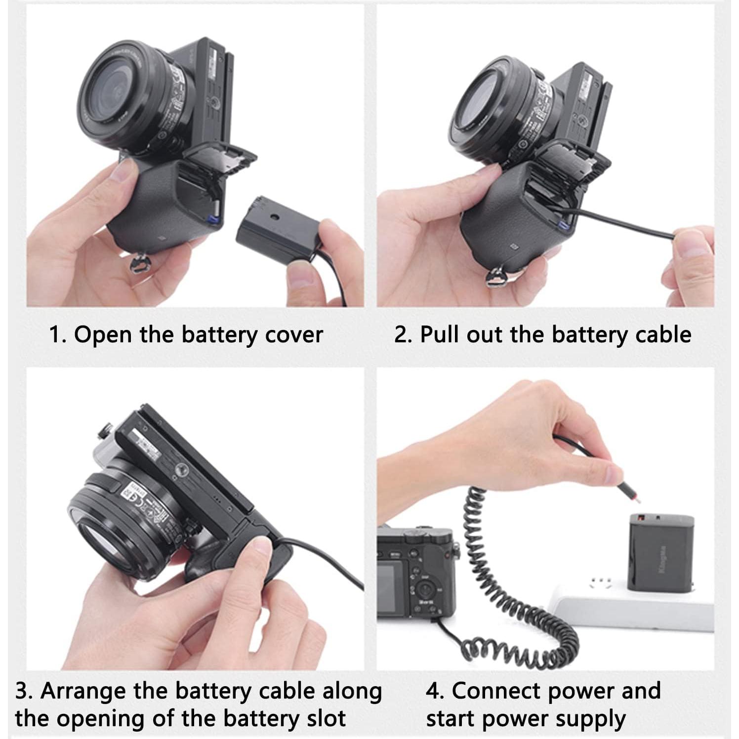 Batería Dummy KingMa NP-FW50 con Cable Tipo-C para Sony