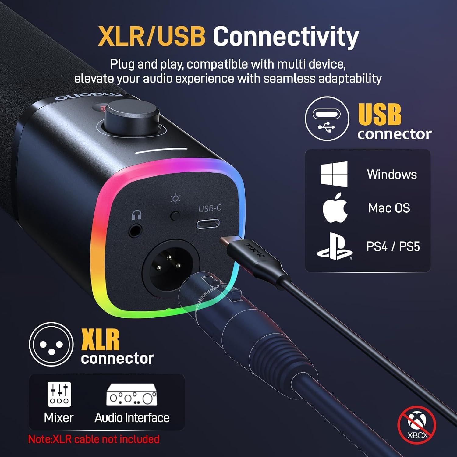 Paquete de Micrófono MAONO PD100X y Maonocaster G1 NEO